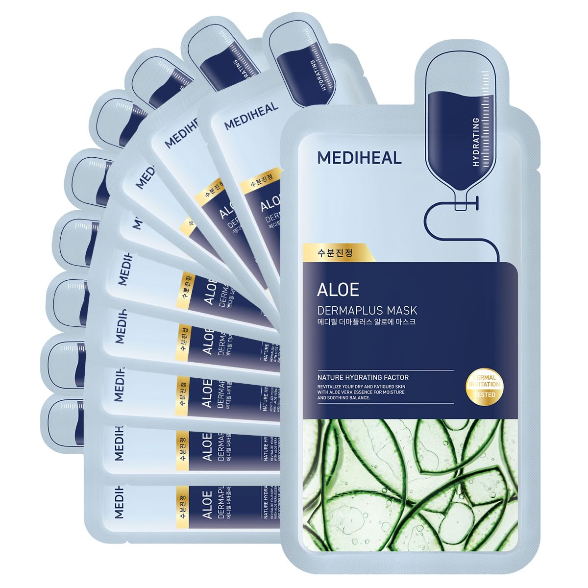 MEDIHEAL Dermaplus Cica Daily Calming Mask (10ea) - MEDIHEAL