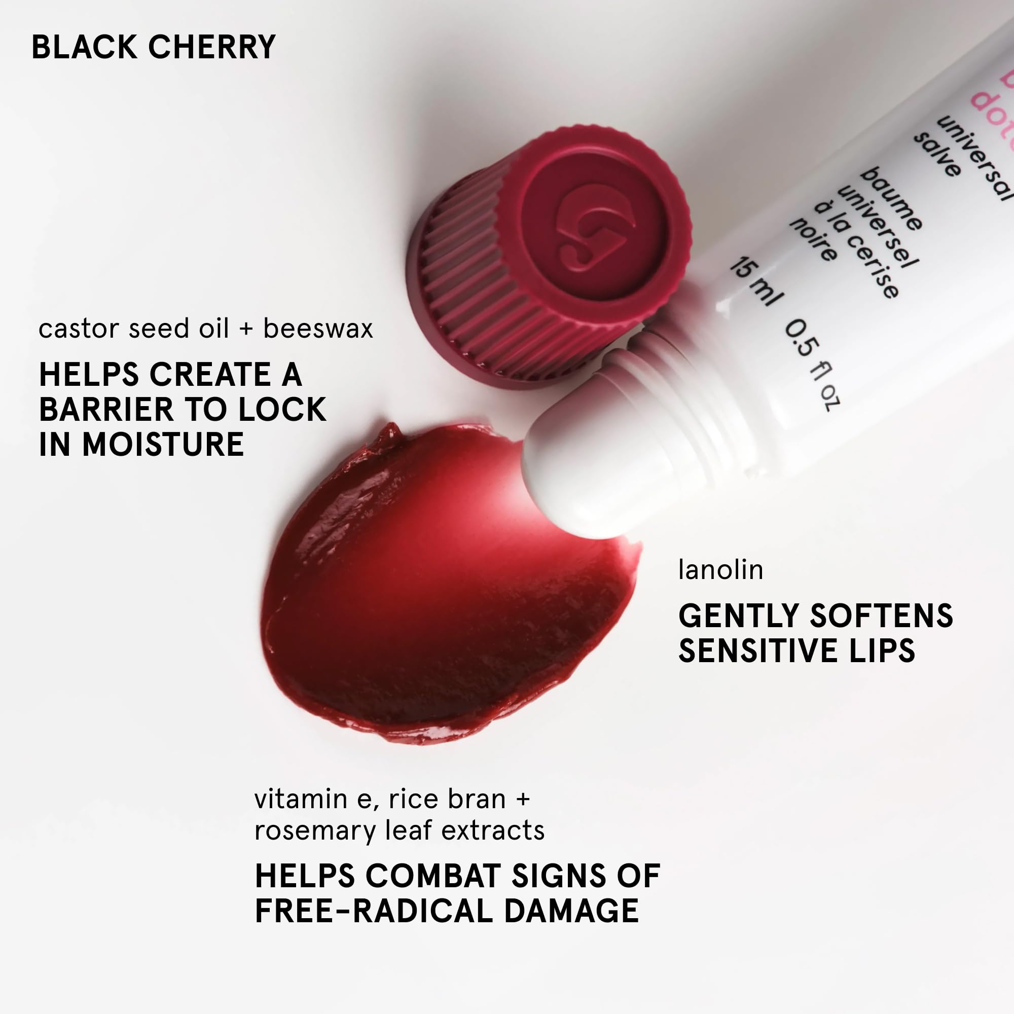 Glossier Balm Dotcom Lip Balm & Universal Salve, Black Cherry Burgundy Tint - Glossier Official Product View 5