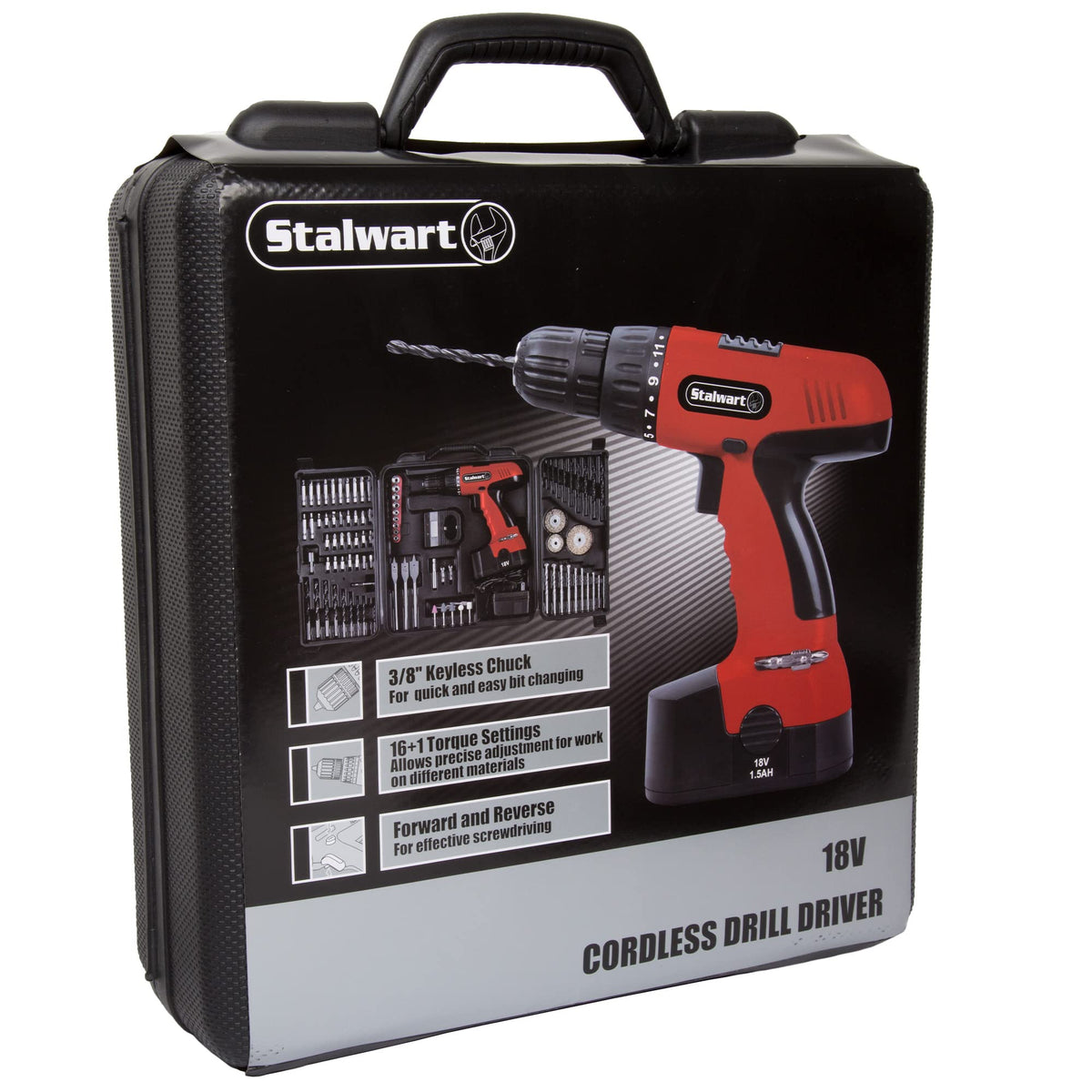 18V Cordless Power Drill Set - Stalwart Official Imagery - 7