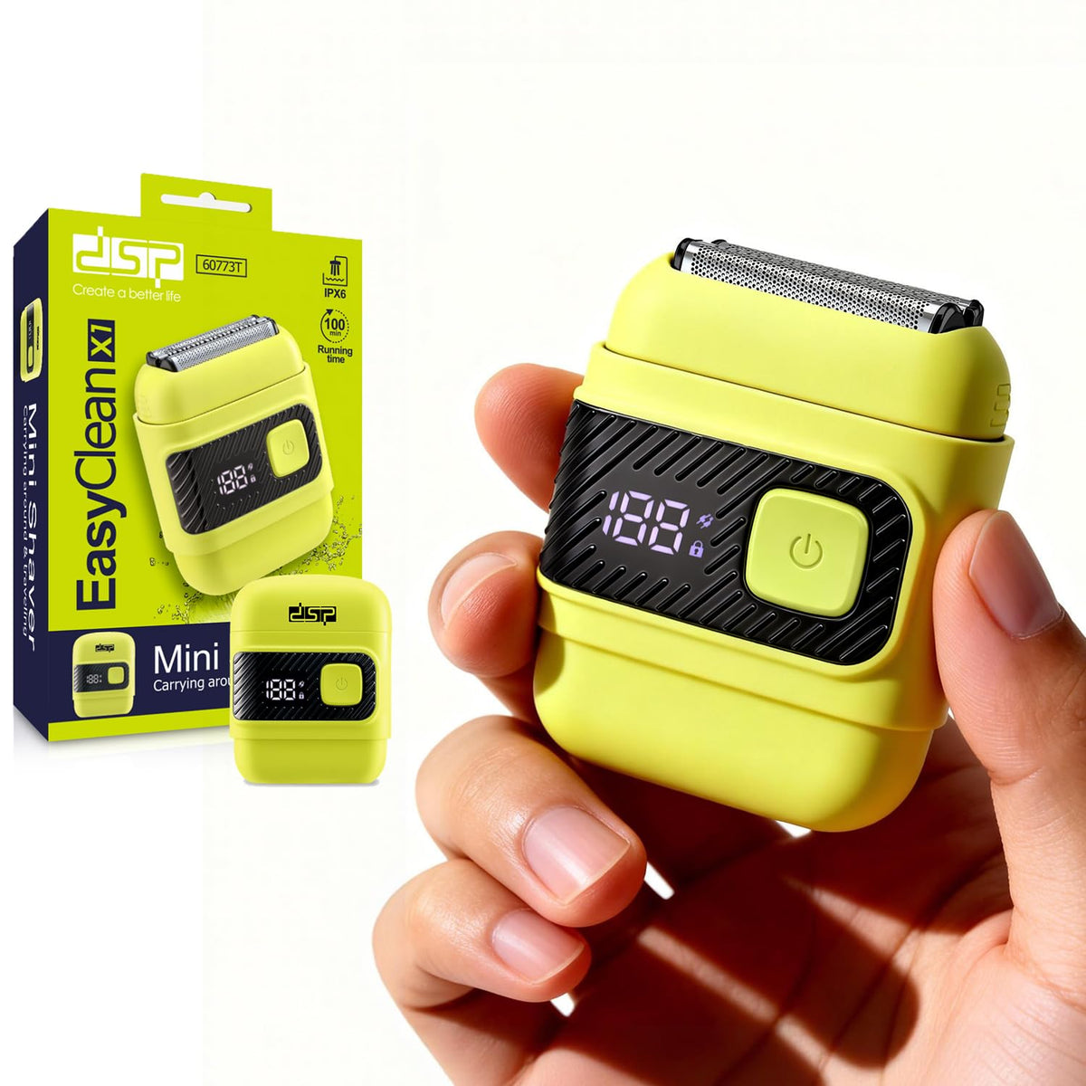 DSP Mini Electric Foil Shaver for Men Cordless Rechargeable - DSP Official Imagery - 1