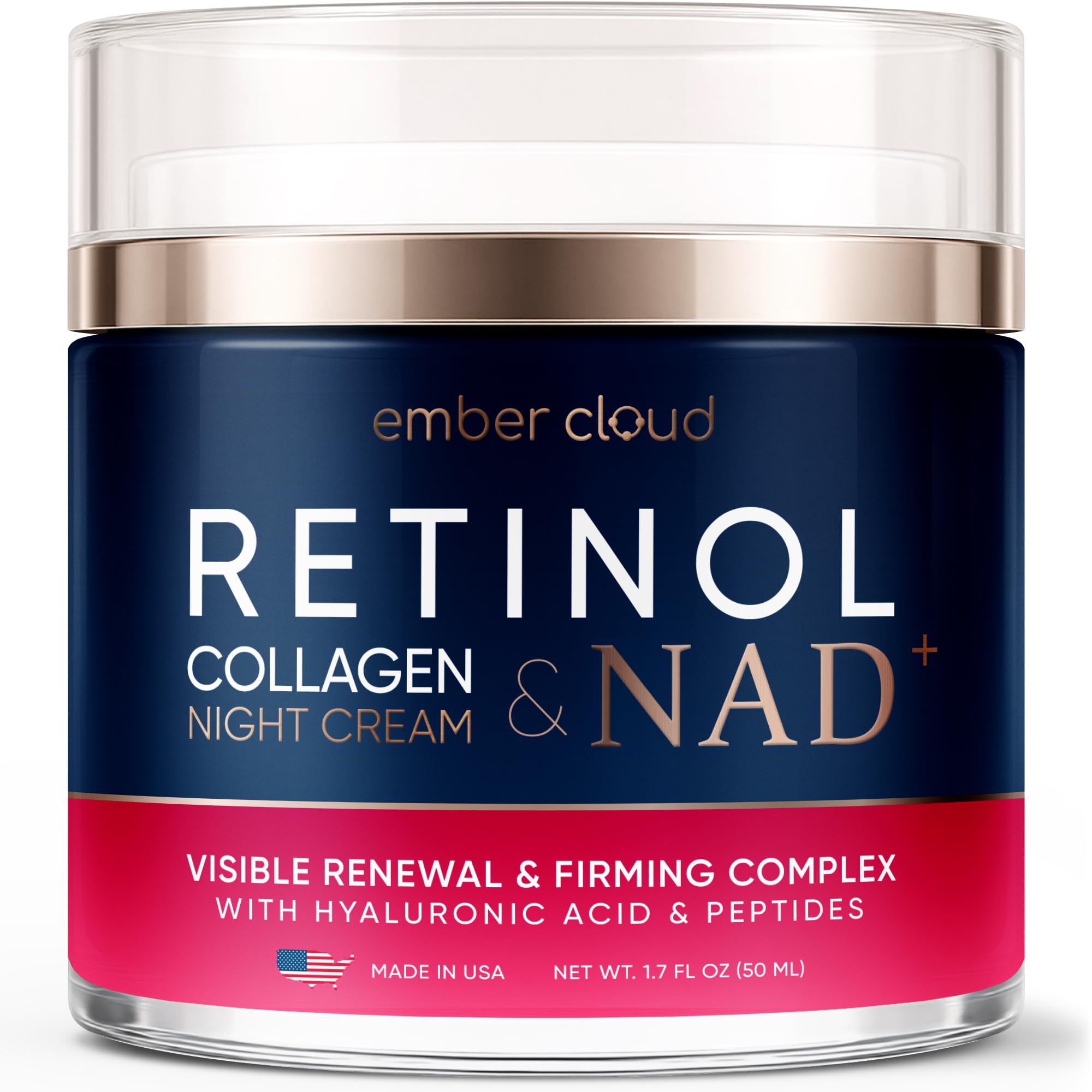 Retinol & Collagen Face Cream with Hyaluronic Acid 1.7 Oz - Product Imagery