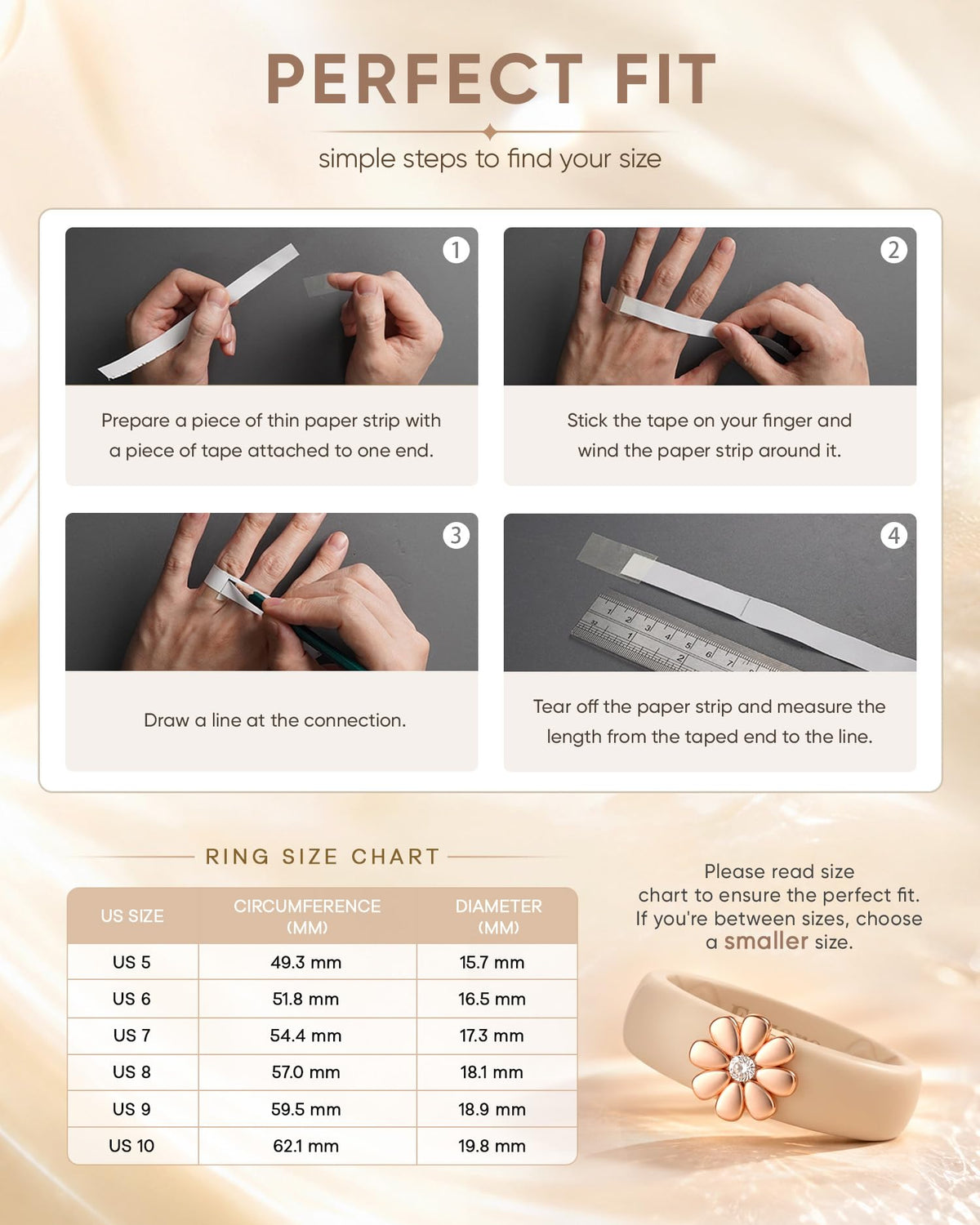 Egnaro Silicone Ring for Women with Copper Alloy Daisy - Egnaro Official Imagery - 7