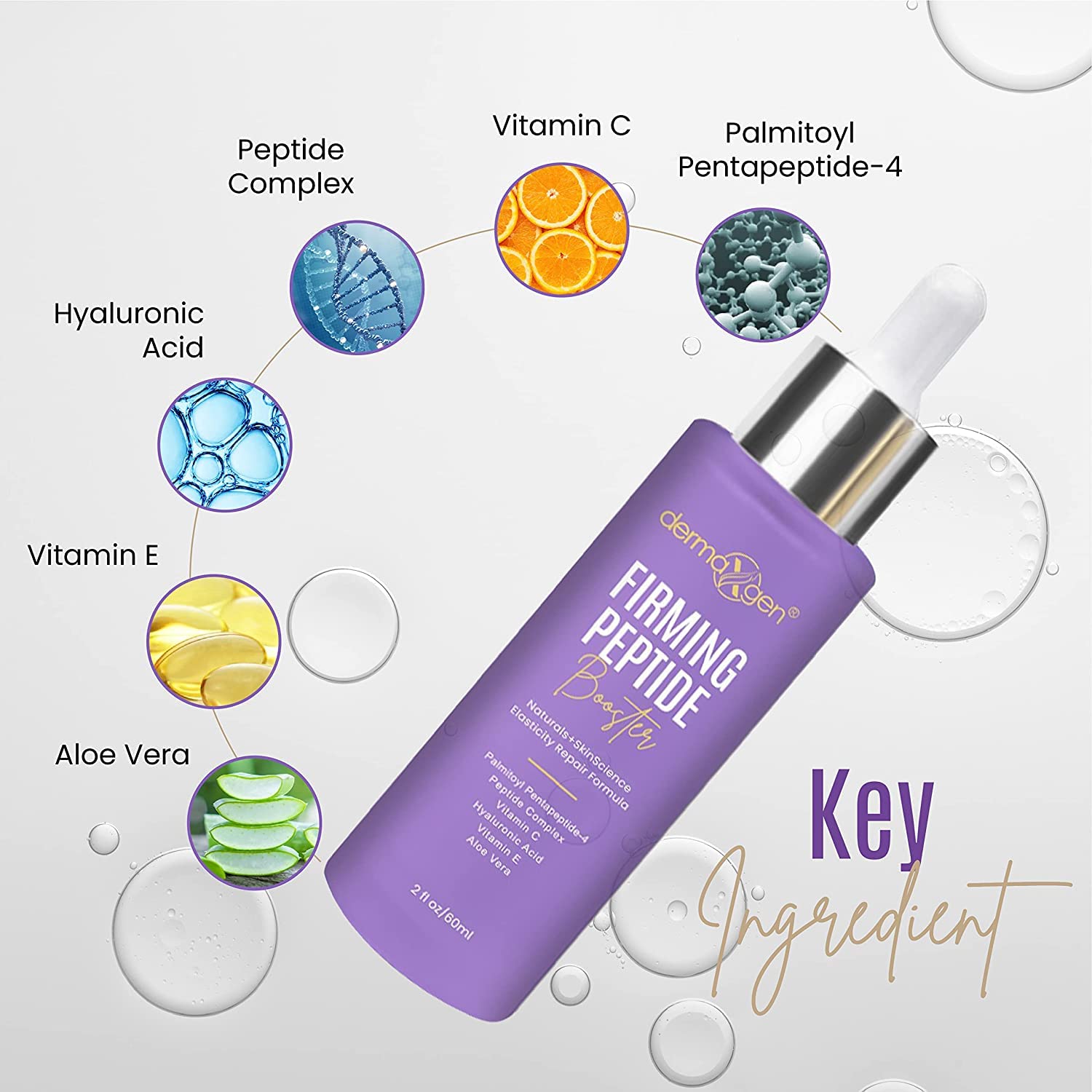 DERMAXGEN Peptide Complex Serum + MATRIXYL 3000 ORGANIC HYALURONIC - Powerful - DERMAXGEN Official Product View 3