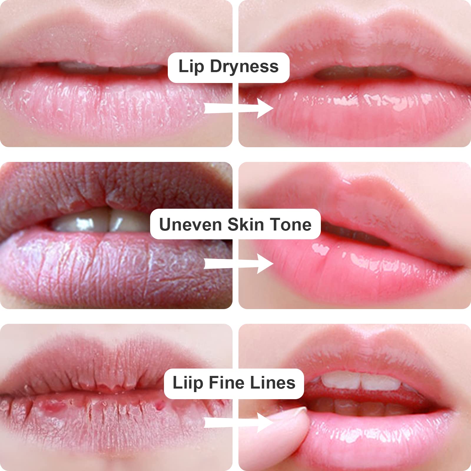 30 PCS Moisturizing Collagen Lip Mask Crystal Mouth Care Pads Mask for Moisturizing & Reducing Chapped, Smoothing Fine Lines Lip Patches with Moisture Essence for Gifts - Permotary Official Product View 5