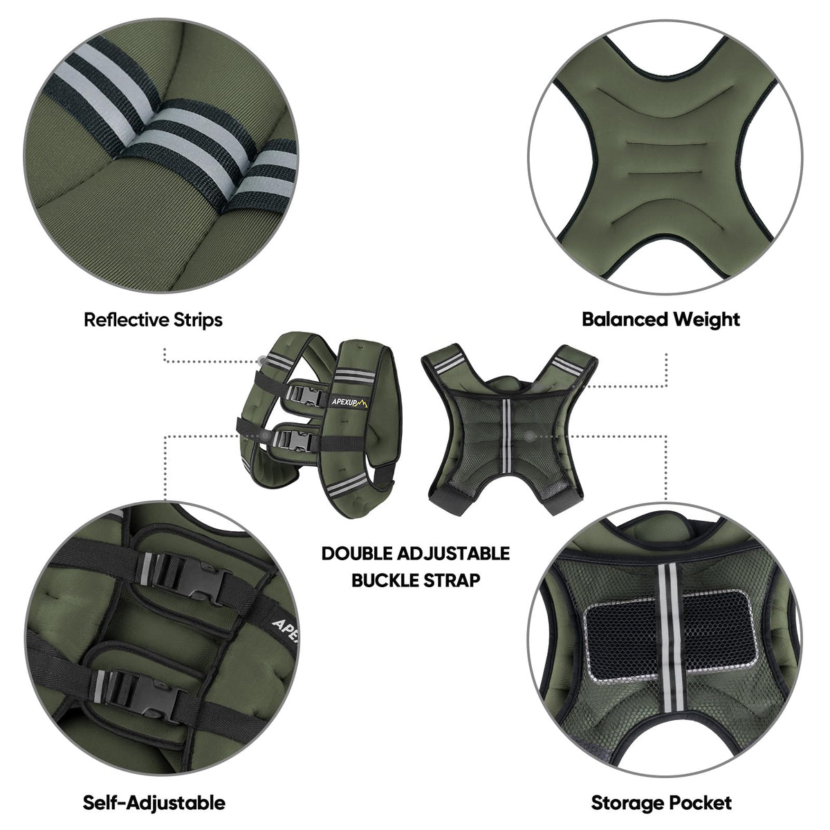 Weighted Vest Men Women Weight Vest for Women Workout - APEXUP Official Imagery - 5