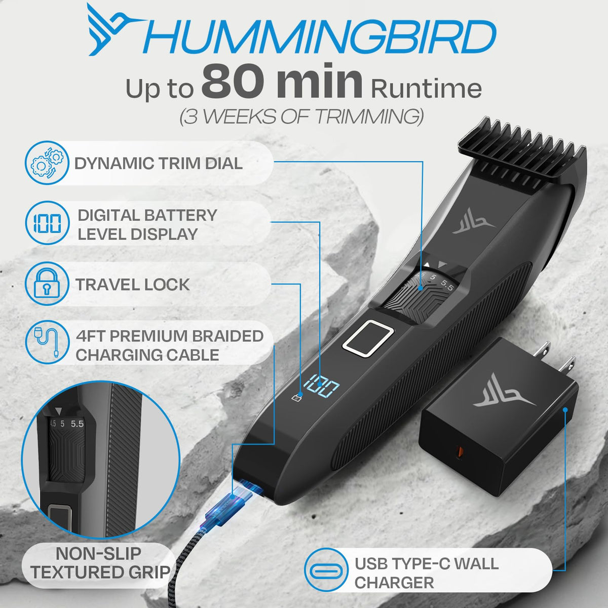 HUMMINGBIRD MK14 BeardMaster Premium Beard Trimmer for Men - HUMMINGBIRD Official Imagery - 6