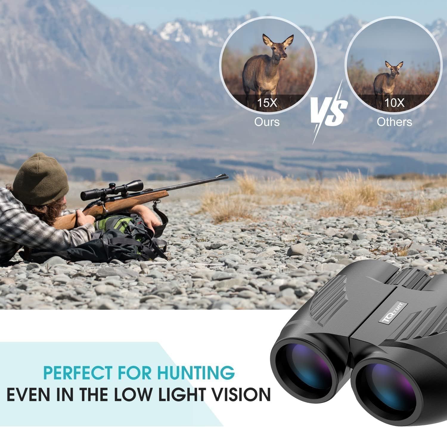 Poazork compact binoculars for adults, waterproof with large eyepiece and easy focus, ideal for outdoor viewing.