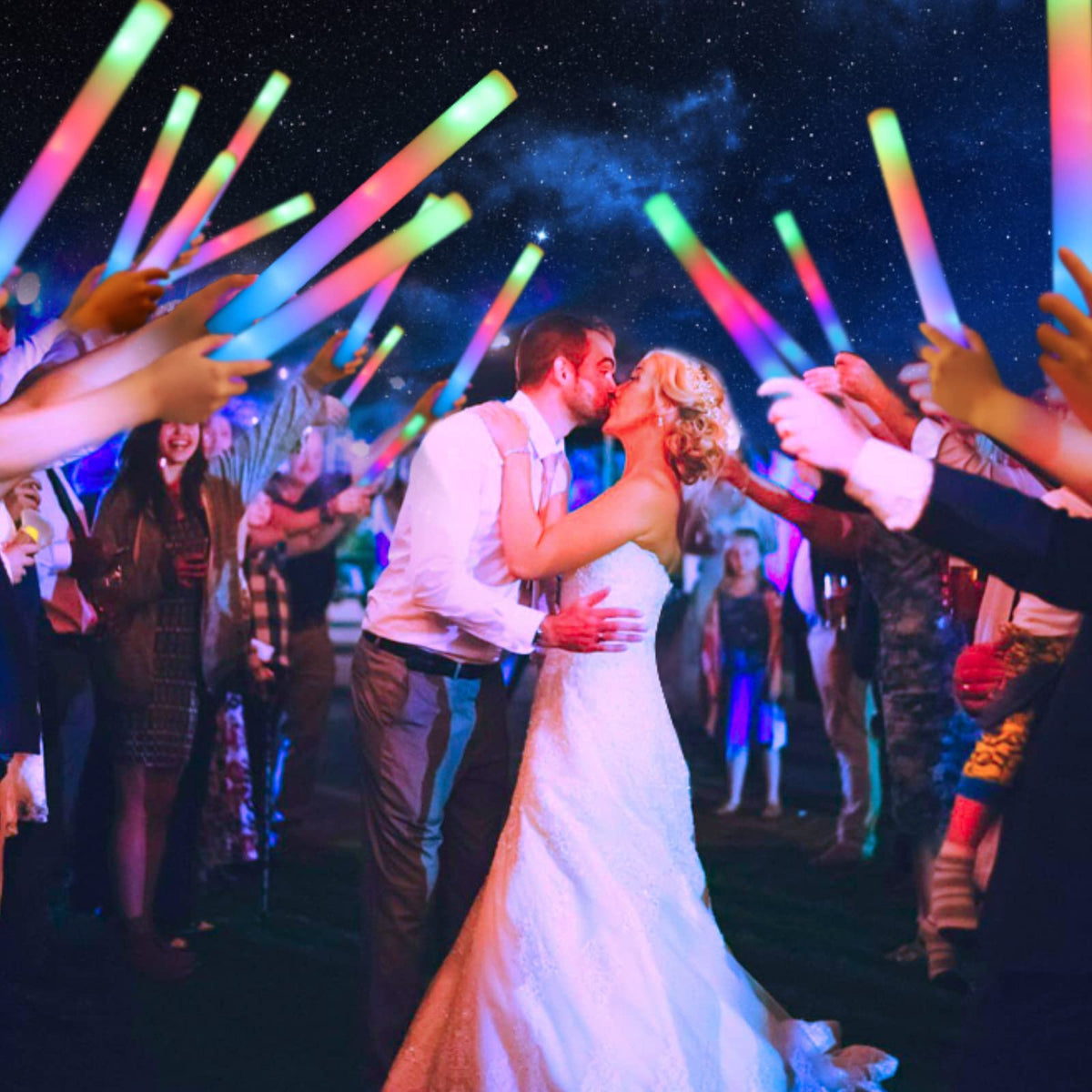 44 PCS Foam Glow Sticks with 3 Modes Colorful Flashing Foam - HONLYNE Official Imagery - 8