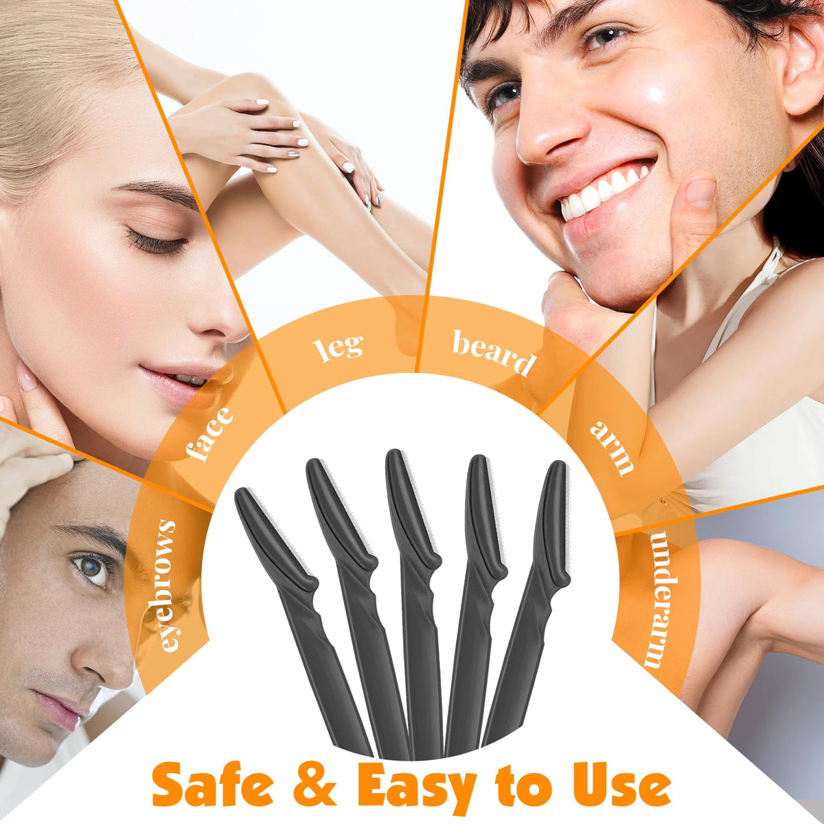 3 Pack Dermaplaning Tool Face Razors for Women 264 Count - Phyyixs Official Imagery - 5