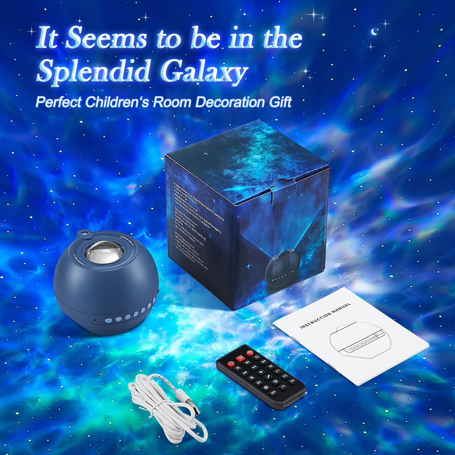 One Fire 360 Game Lights Galaxy Projector Gaming Accessories Gaming Ro - View 8