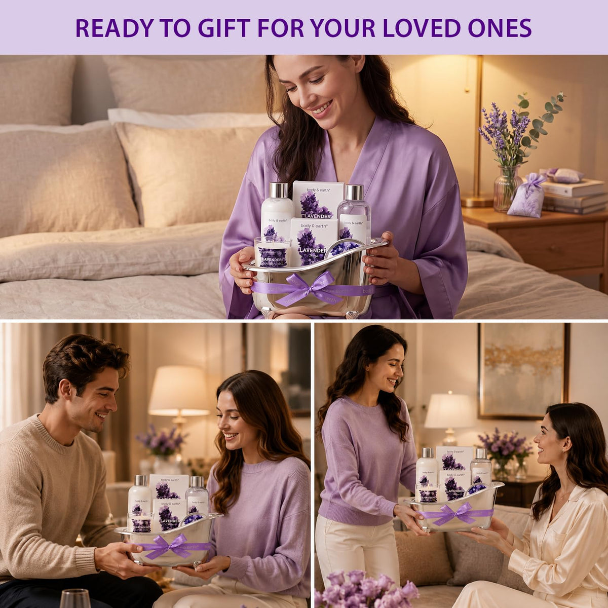 Gift Set for Women Body Earth Spa Gifts Set Lavender Gift - BODY & EARTH Official Imagery - 4