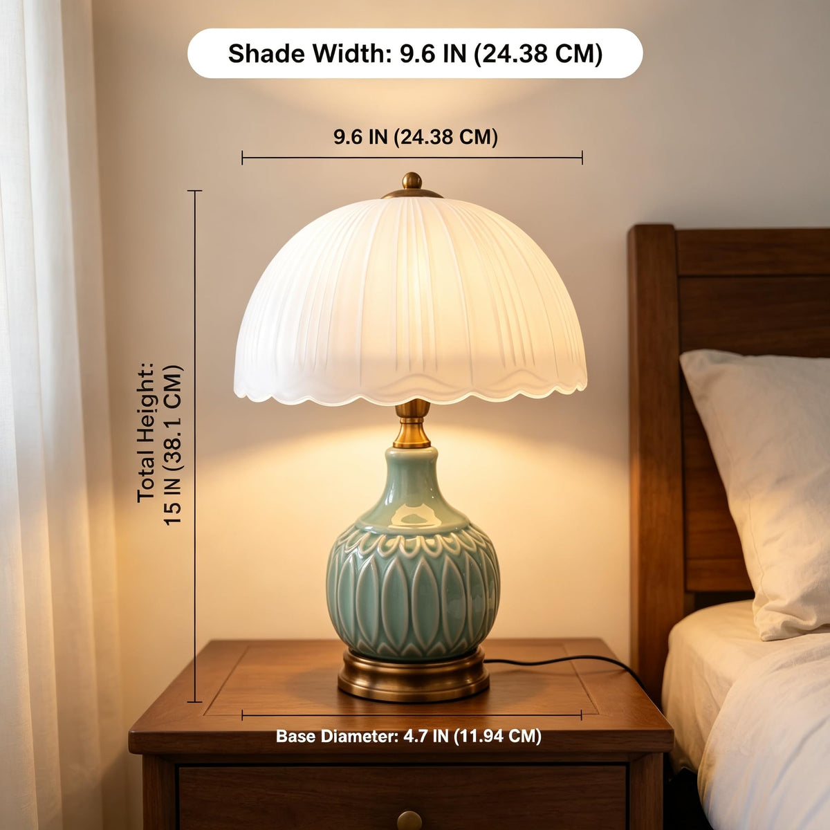 Table Lamps Ceramic Retro Lamp for Living Room 15 Modern - WELAISA Official Imagery - 4