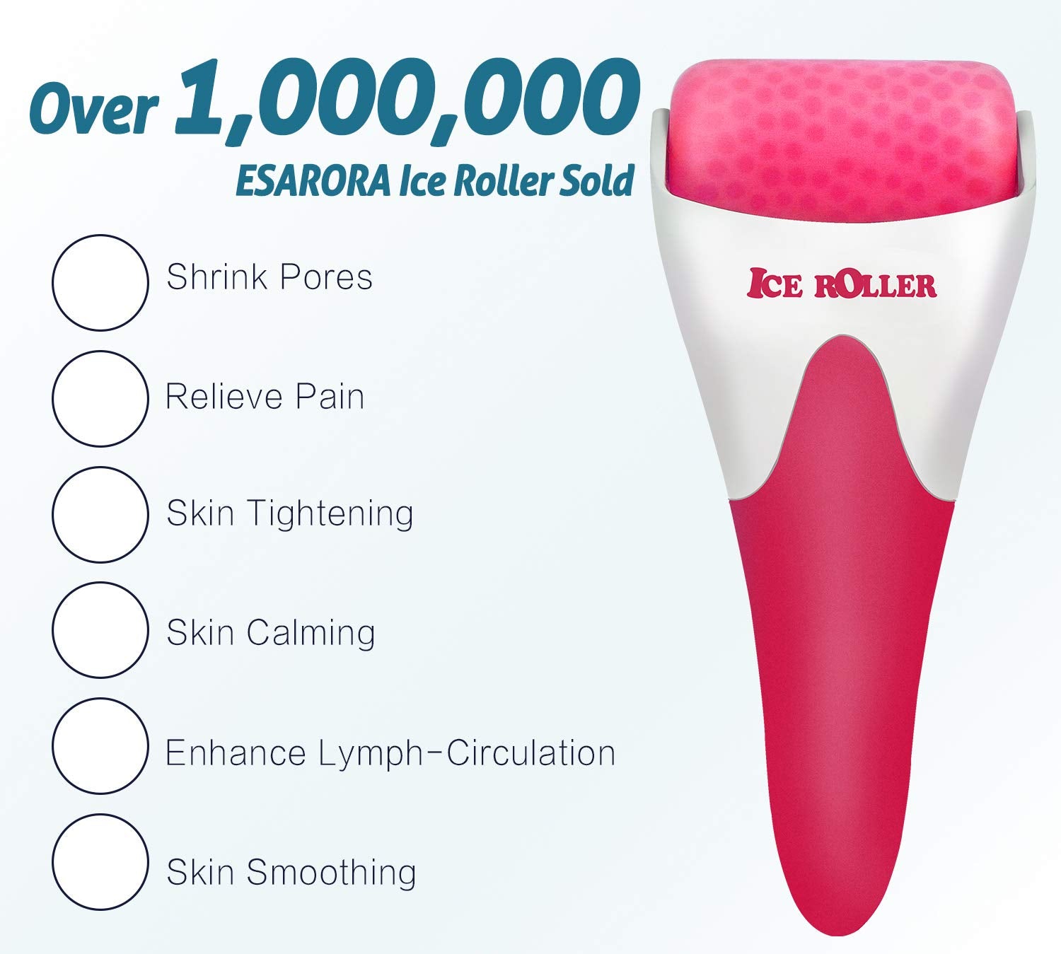 ESARORA Ice Roller for Face & Eye, Puffiness, Migraine, Pain Relief and Minor Injury, Skin Care Products