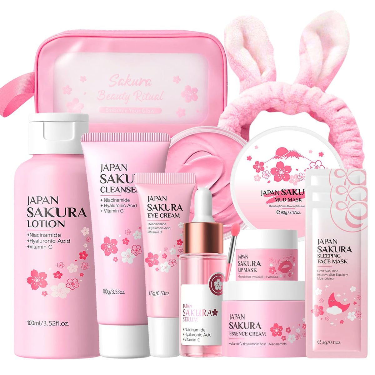 Sakura Skin Care Set for Kids Teen Girls Birthday Christmas - ZARICS Official Imagery - 2