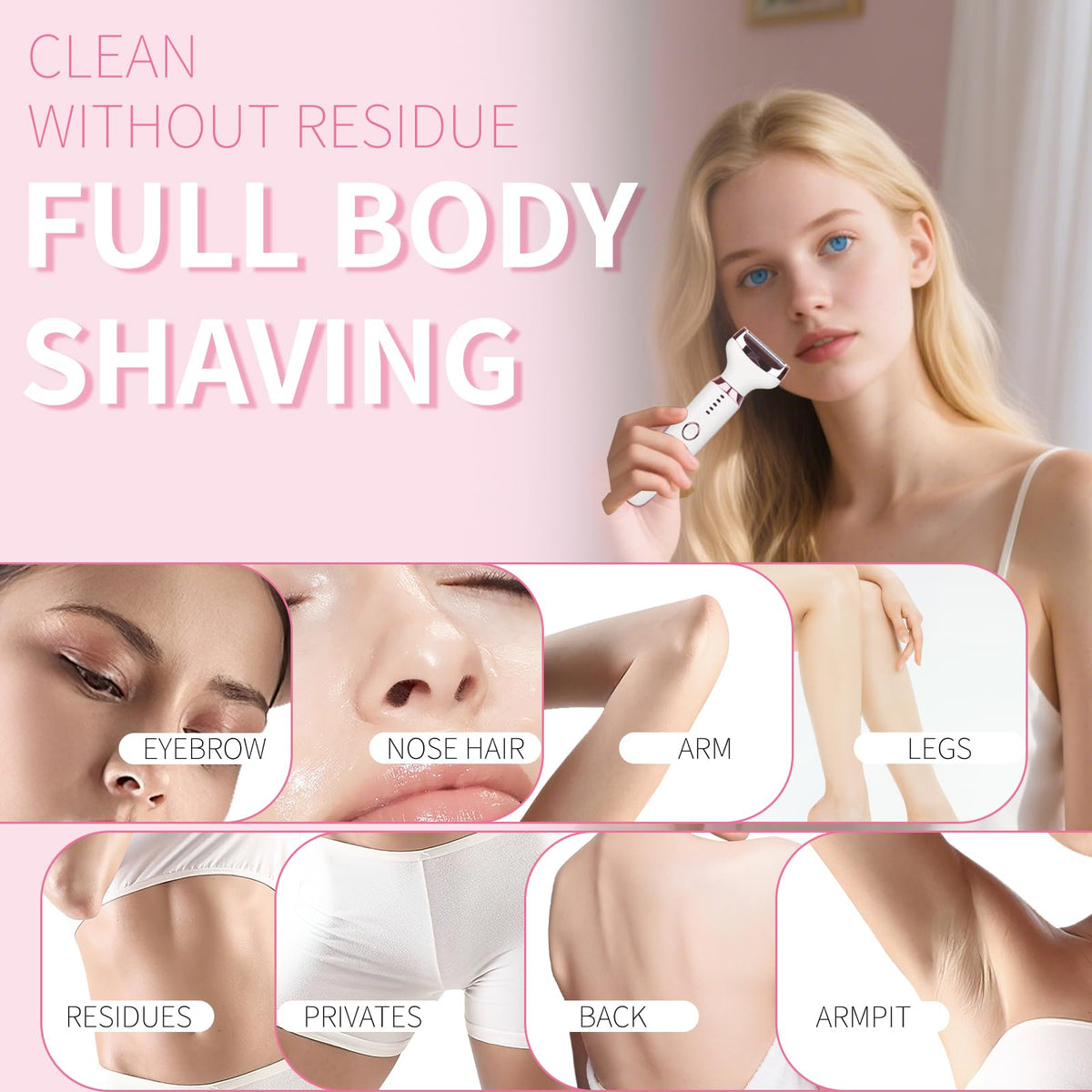 Nose Ear Hair Trimmer with LED Display for Men and Women - Beanify Official Imagery - 3