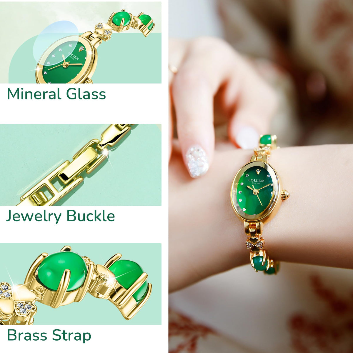 Women s Bracelet Watches Dainty Stylish Luxury Quartz - SOLLEN Official Imagery - 7