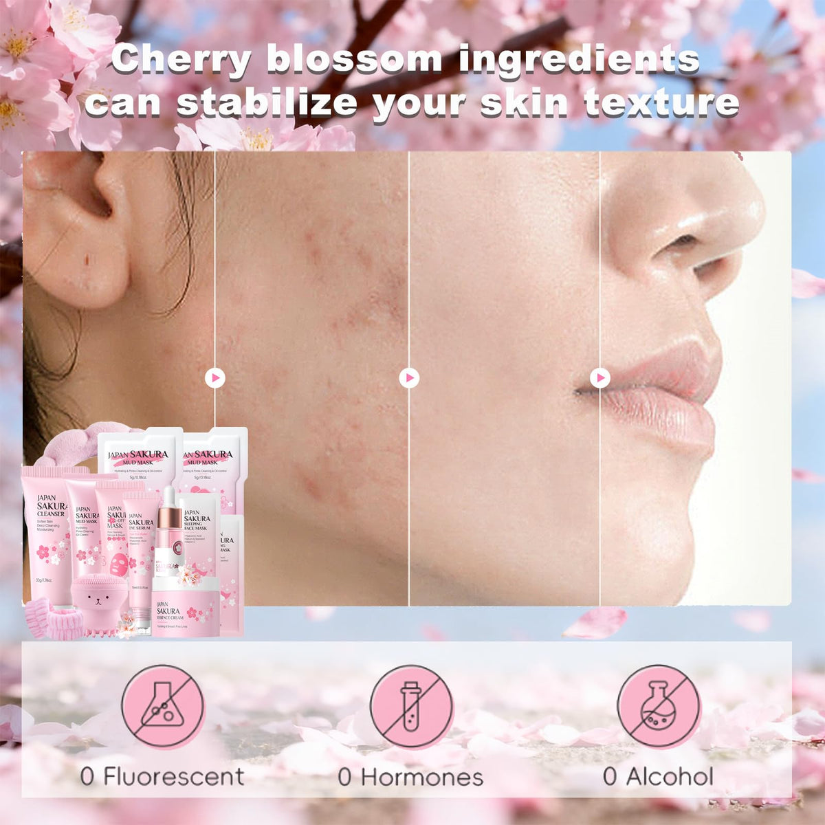 Sakura Skin Care Set for Teen Girls Birthday Gifts - EONFAVE Official Imagery - 6