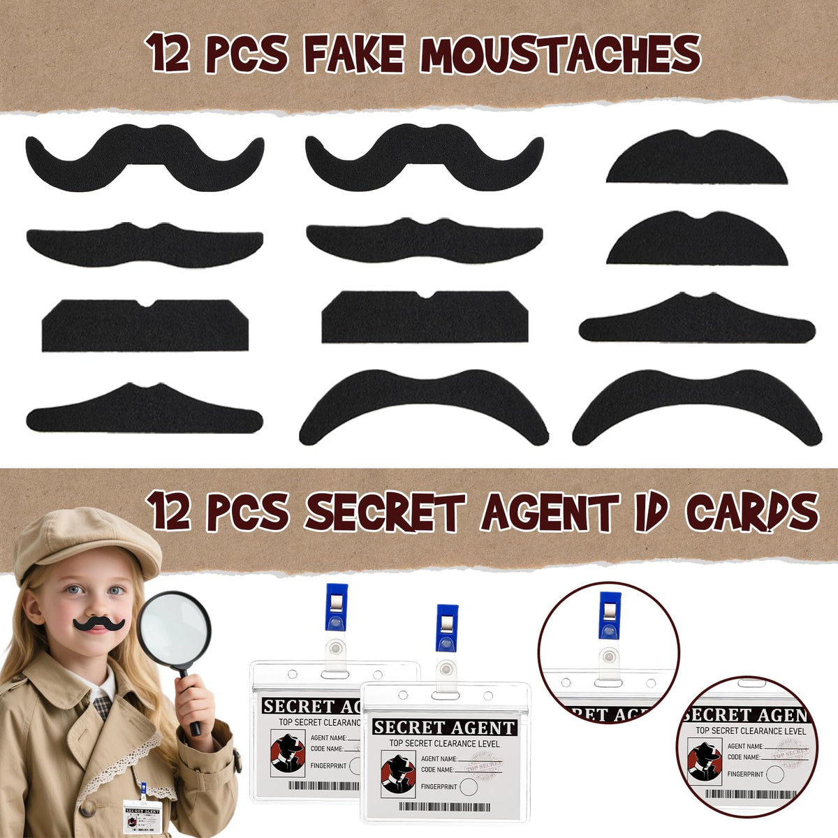 134Pcs Detective Party Favors Spy Kit Birthday Decorations - Vanblue Official Imagery - 7