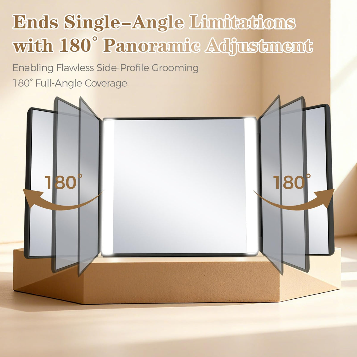 Car Vanity Mirror Sun Visor Mirror with Light with Car Charm - BLOOMINIQUE Official Imagery - 7