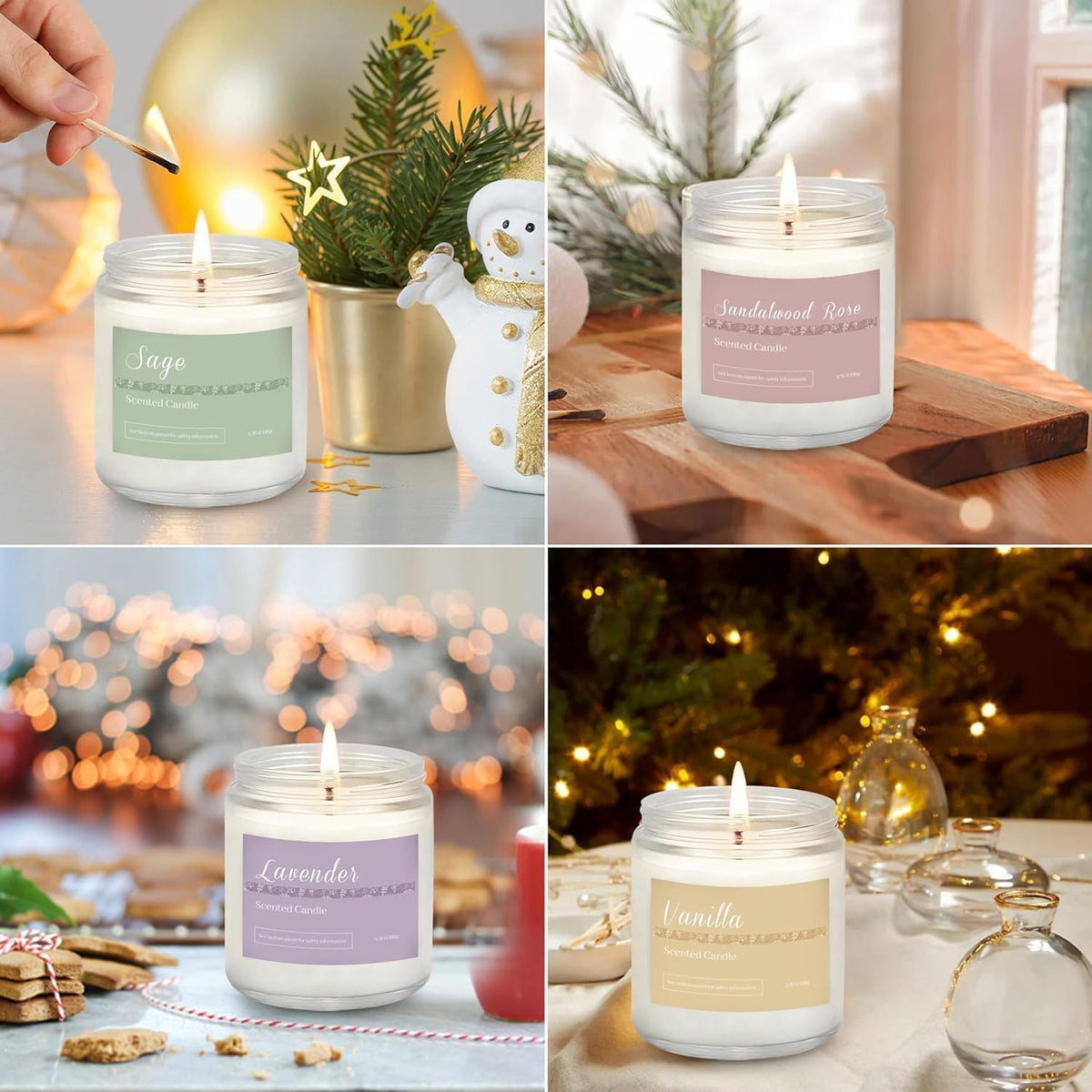 Scented Candles Gift Set for Women 6 Pack Aromatherapy - PELN Official Imagery - 8