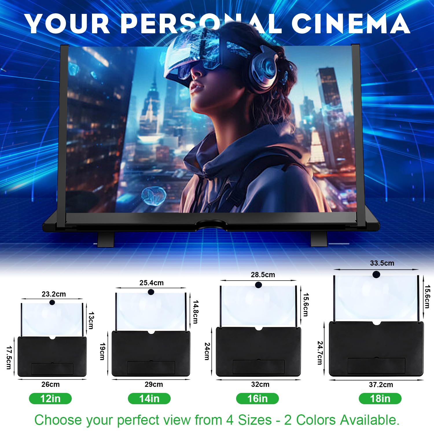 Deer Lady 14 Inch Smartphone Screen Magnifier 3D HD Foldable Amplifier - View 2