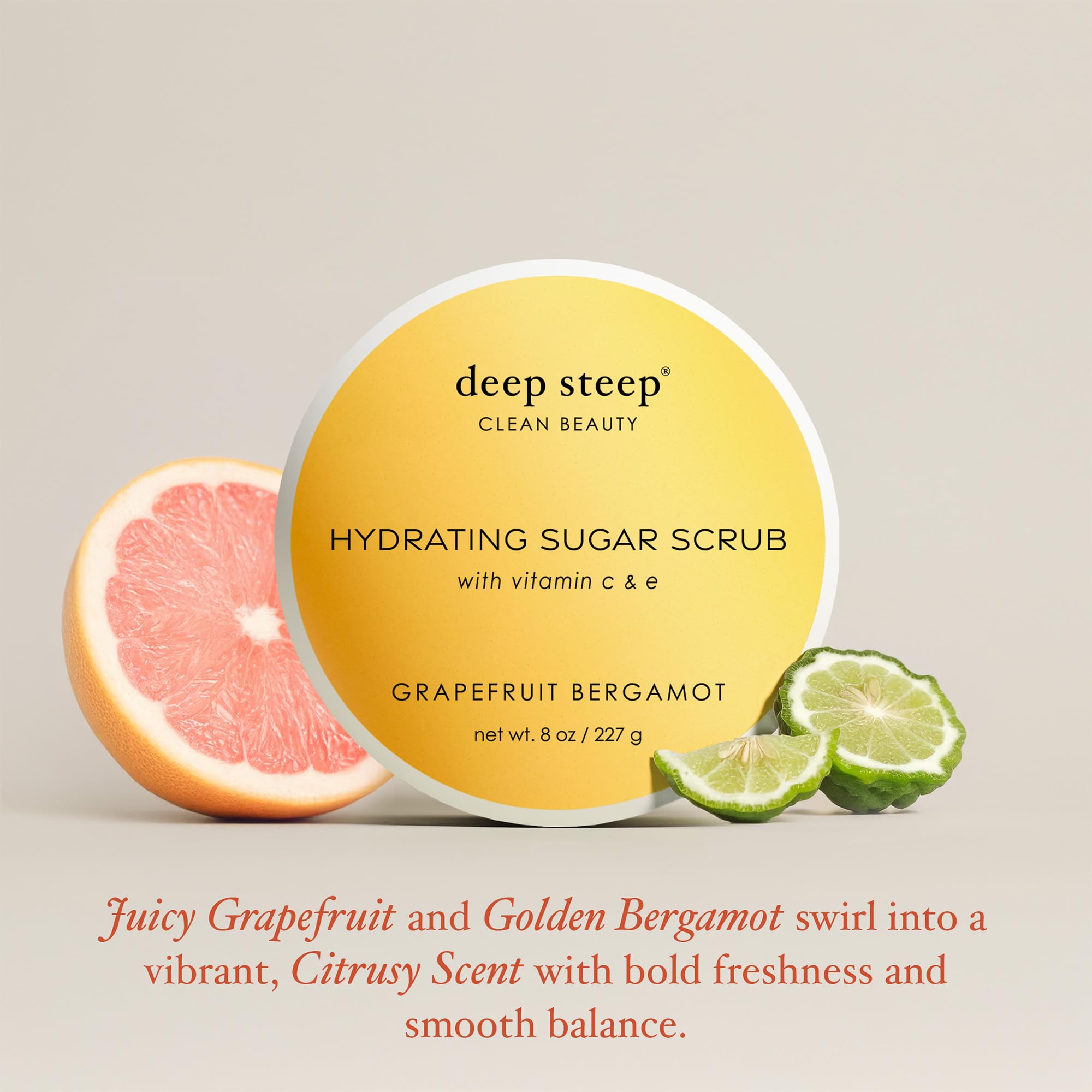 Deep Steep Sugar Scrub, Grapefruit Bergamot, 8 Ounce - Deep Steep Official Product View 4