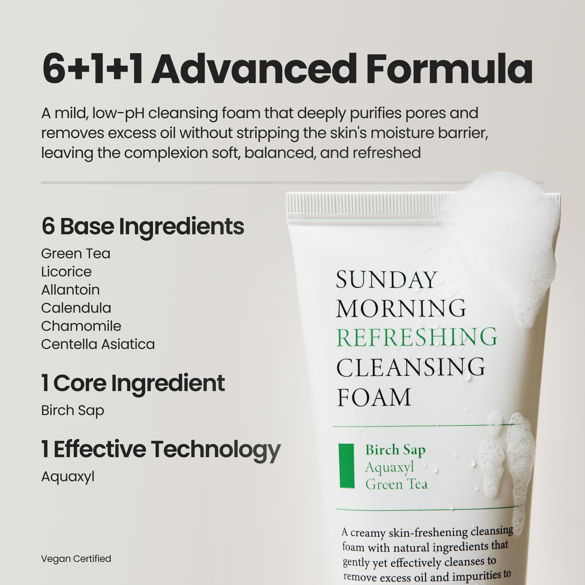 AXIS-Y Sunday Morning Refreshing Cleansing Foam with Birch Sap - AXIS-Y