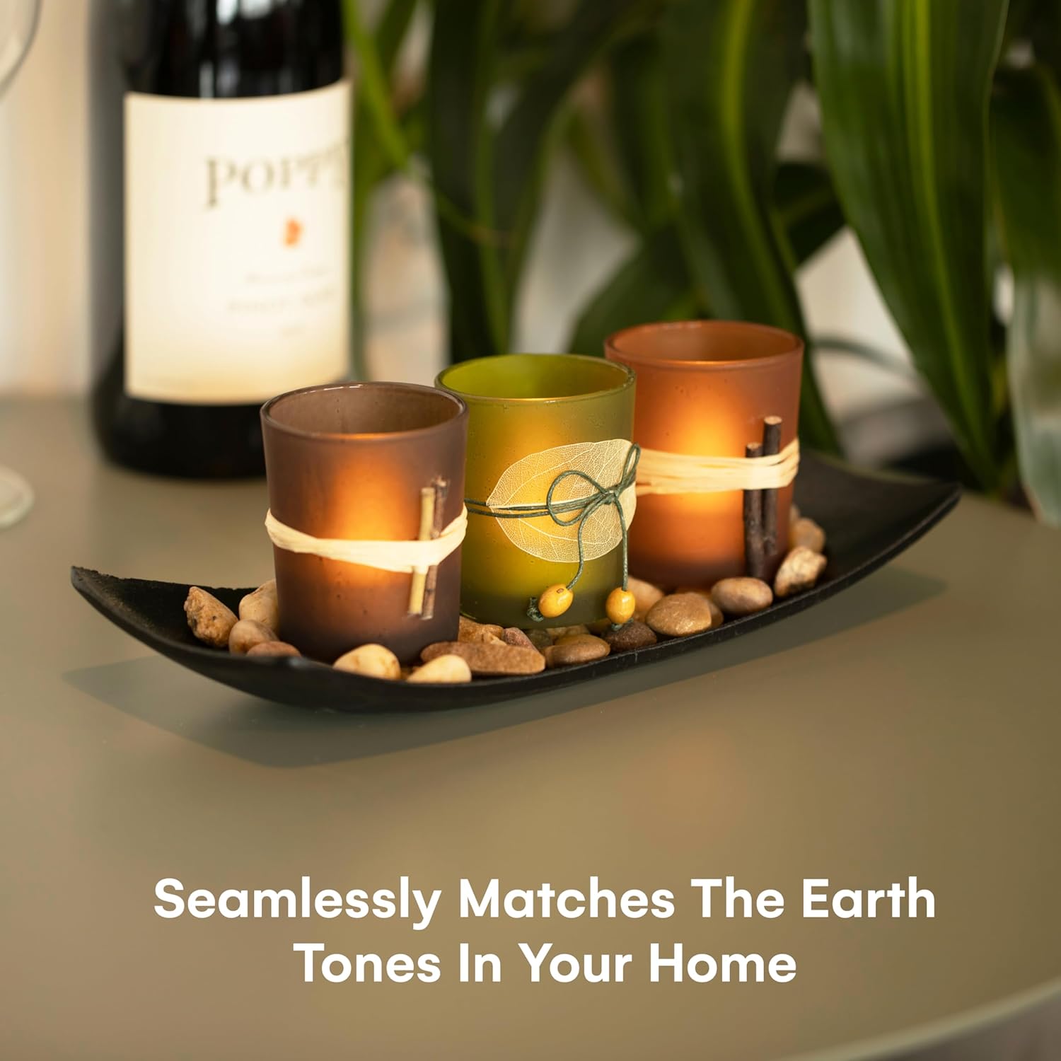 Dawhud Direct vintage-style decorative votive candle holders with flameless candles for elegant home decor.