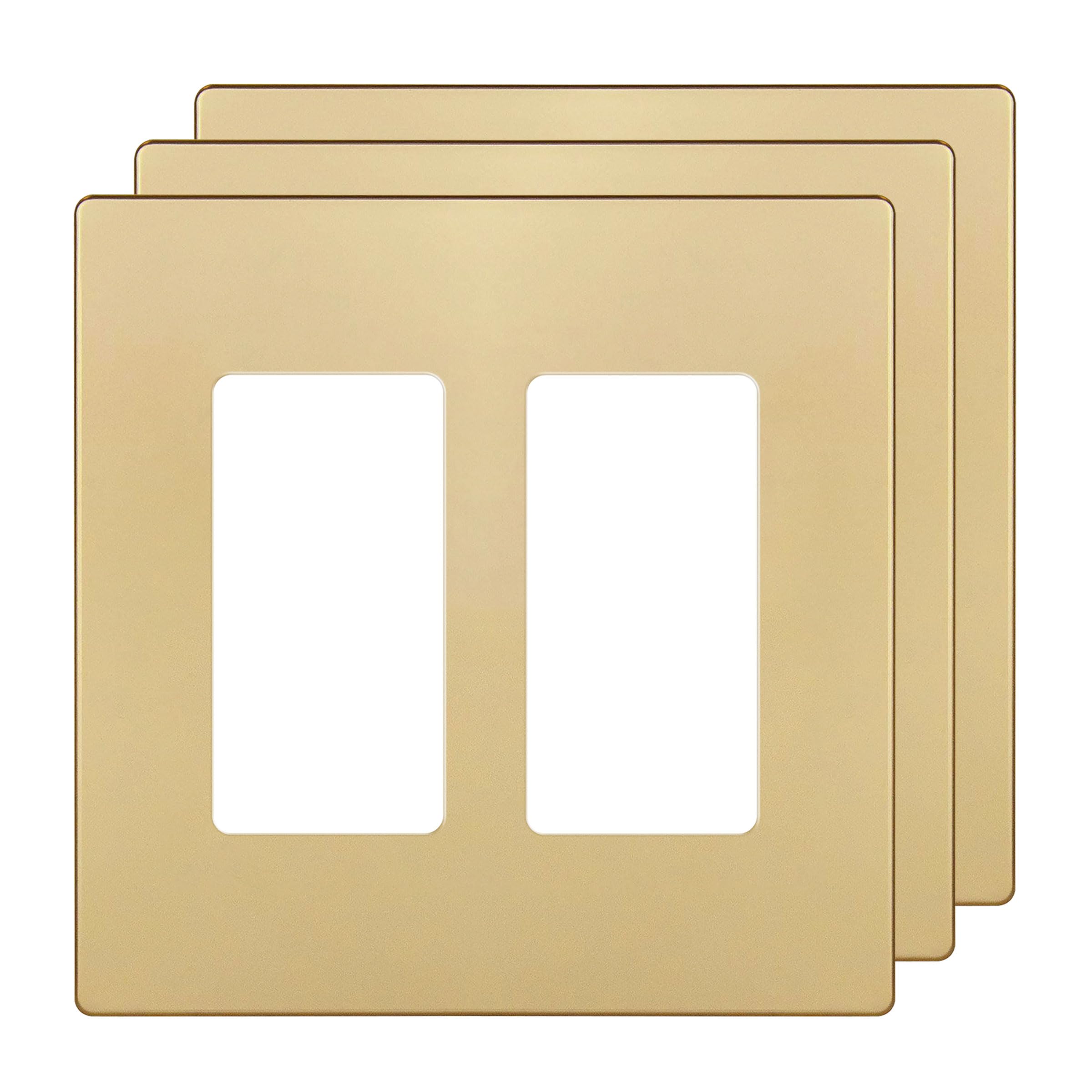 ENERLITES 2-Gang White Screwless Decorator Wall Plate Outlet Cove - ENERLITES Official Product View 8