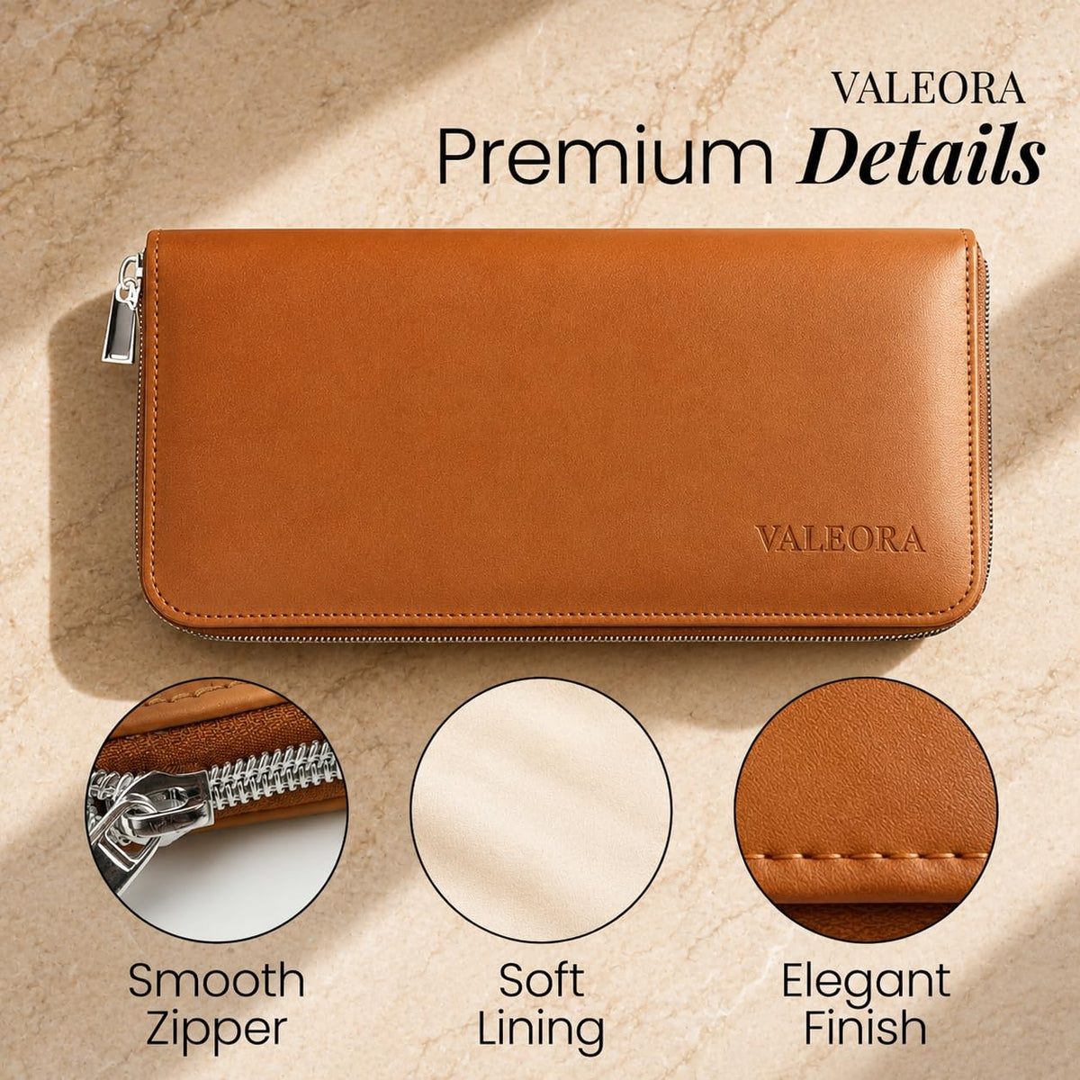 All in One Travel Jewelry Case Vegan Leather Organizer for - VALEORA Official Imagery - 5