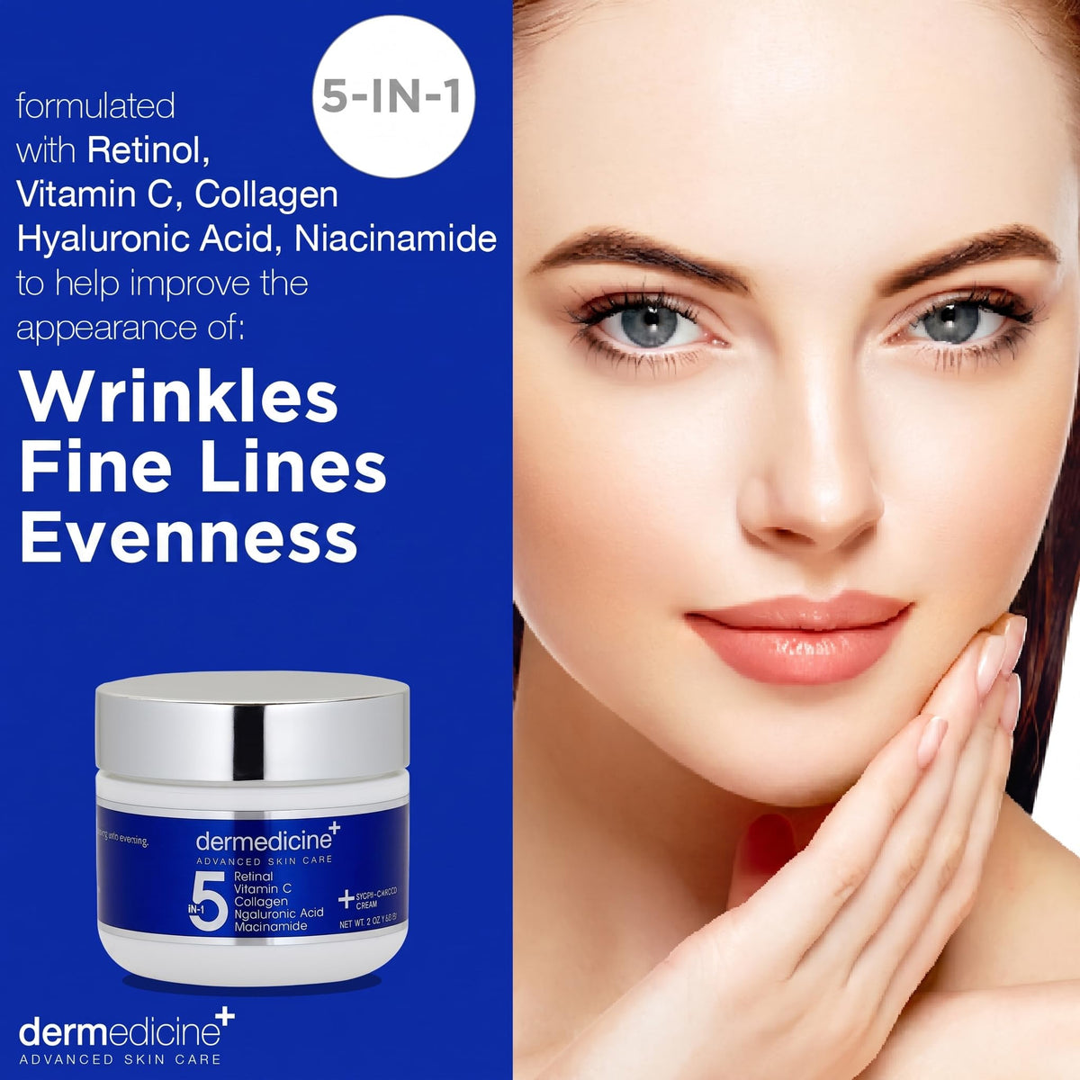 Dermedicine 5 in 1 Face Cream Retinol Vitamin C Niacinamide - Dermedicine Official Imagery - 4