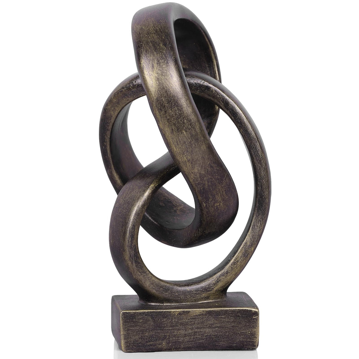 Abstract Bronze Rope Knot Statue Geometric Decor Living Room - DOVDOV Official Imagery - 2