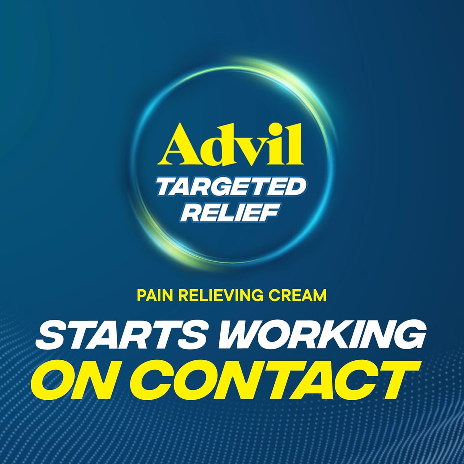 Advil Targeted Relief Pain Relieving Cream in a tube, designed for fast pain relief, with up to 8 hours of effectiveness.