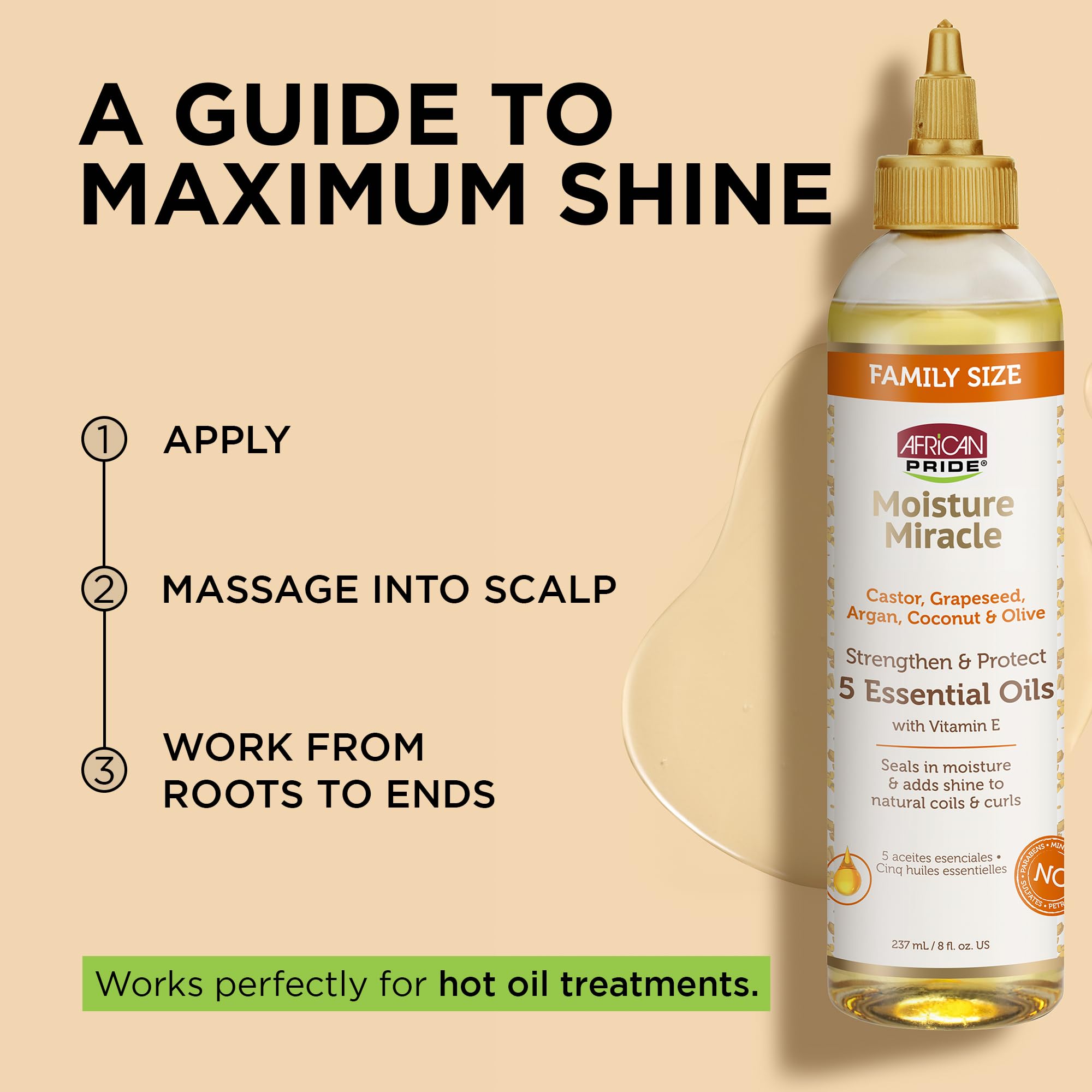 African Pride Moisture Miracle 5 Essential Hair Oils - African Pride Official Product View 5