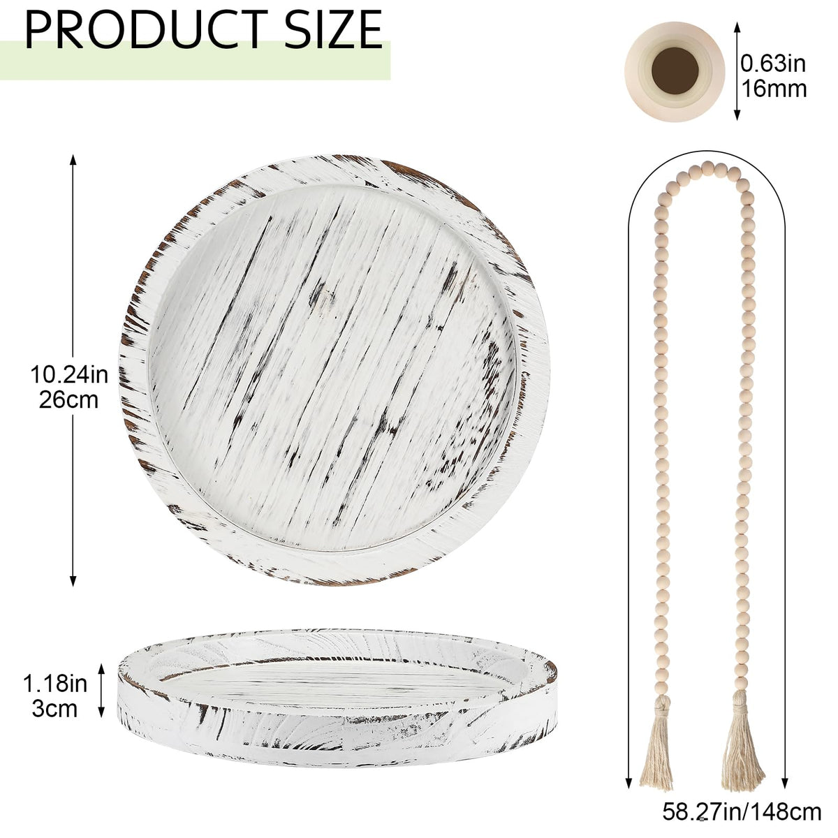 5 Pcs Coffee Table Decor Set White - Tiangrid Official Imagery - 5