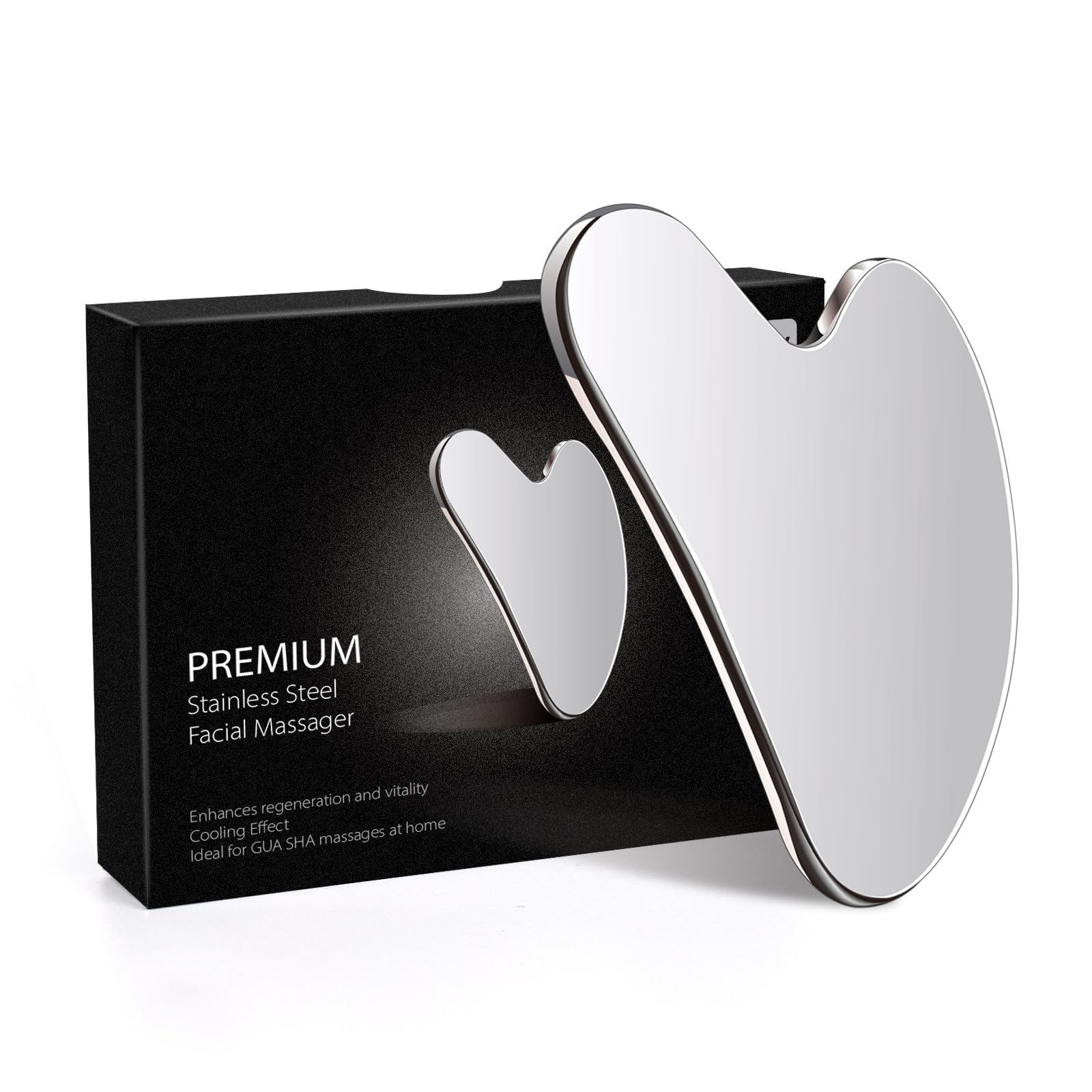 Stainless Steel Gua Sha Facial Tools Guasha for Face Metal Gua - Daubigny