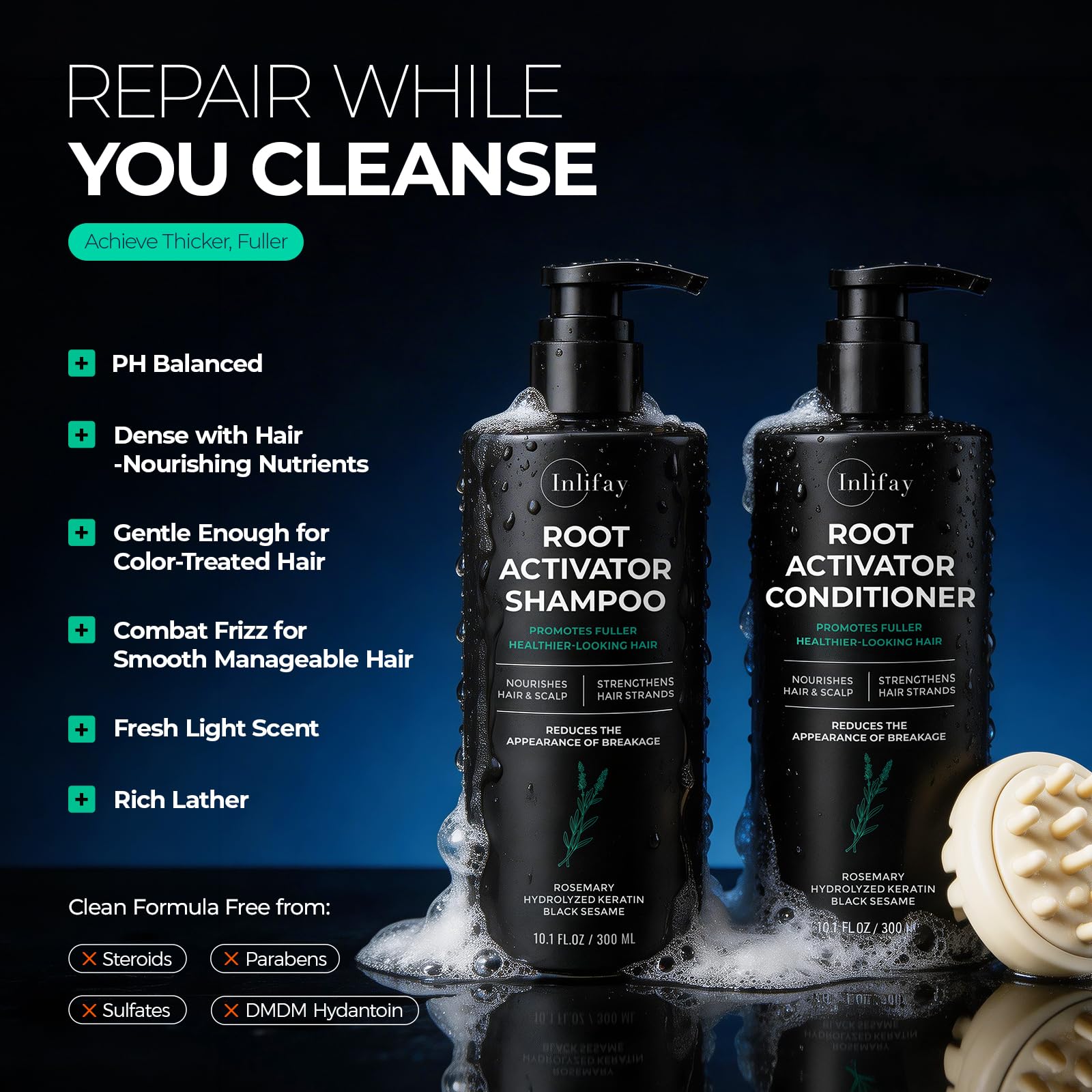 Inlifay Root Activator Shampoo & Conditioner - Hair Growth for Thinning Hair - Inlifay Official Product View 9