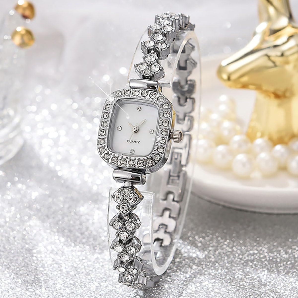 ADSBIAOYE Square Small Watches for Women Luxury Ladies - ADSBIAOYE Official Imagery - 6