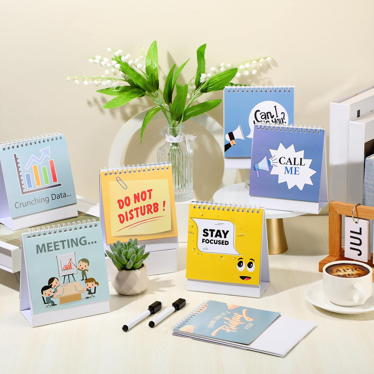 ReliThick 10 Pieces Funny Desk Signs 30 Messages Flip Over - ReliThick Official Imagery - 8
