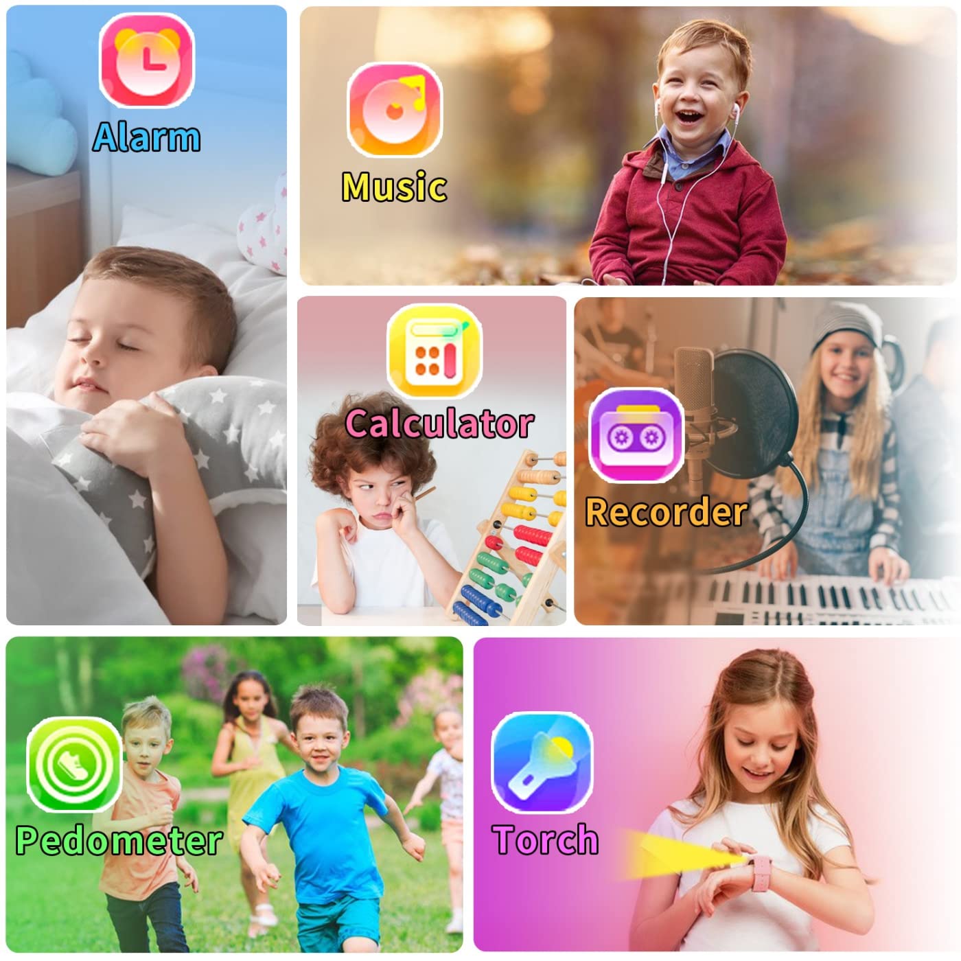 Tixpc Smart Watch for Kids with 39 Puzzle Games HD Touch Screen Camera - View 4