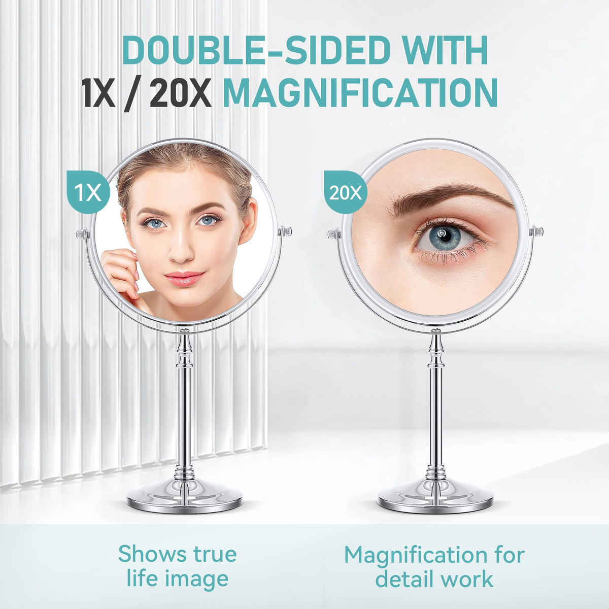 MIYADIVA Magnifying Mirror 20x Double Sided 1X 20X - MIYADIVA Official Imagery - 4