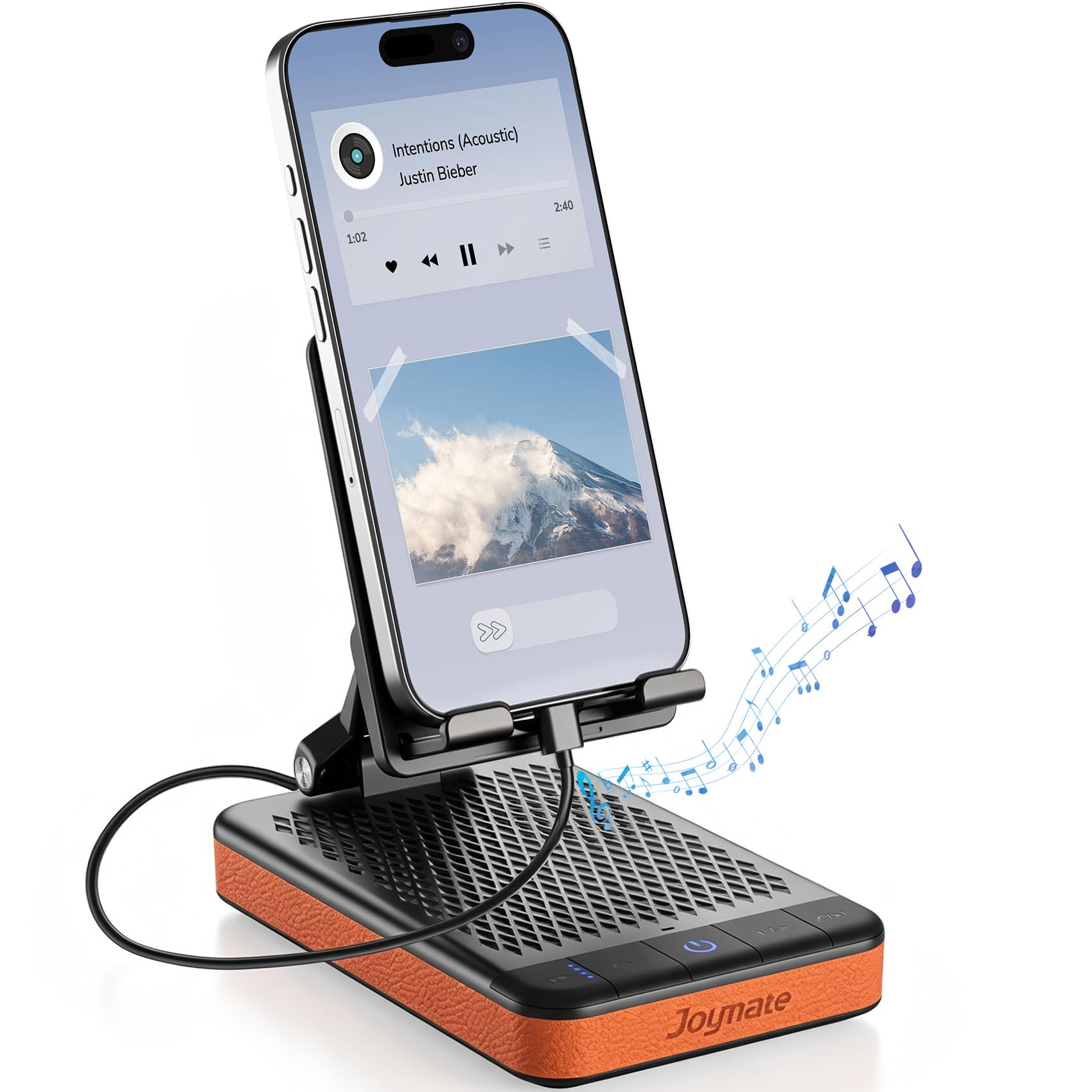 Joymate Portable Charging Phone Stand with 2 Speakers, Gift for Men Wo - View 1