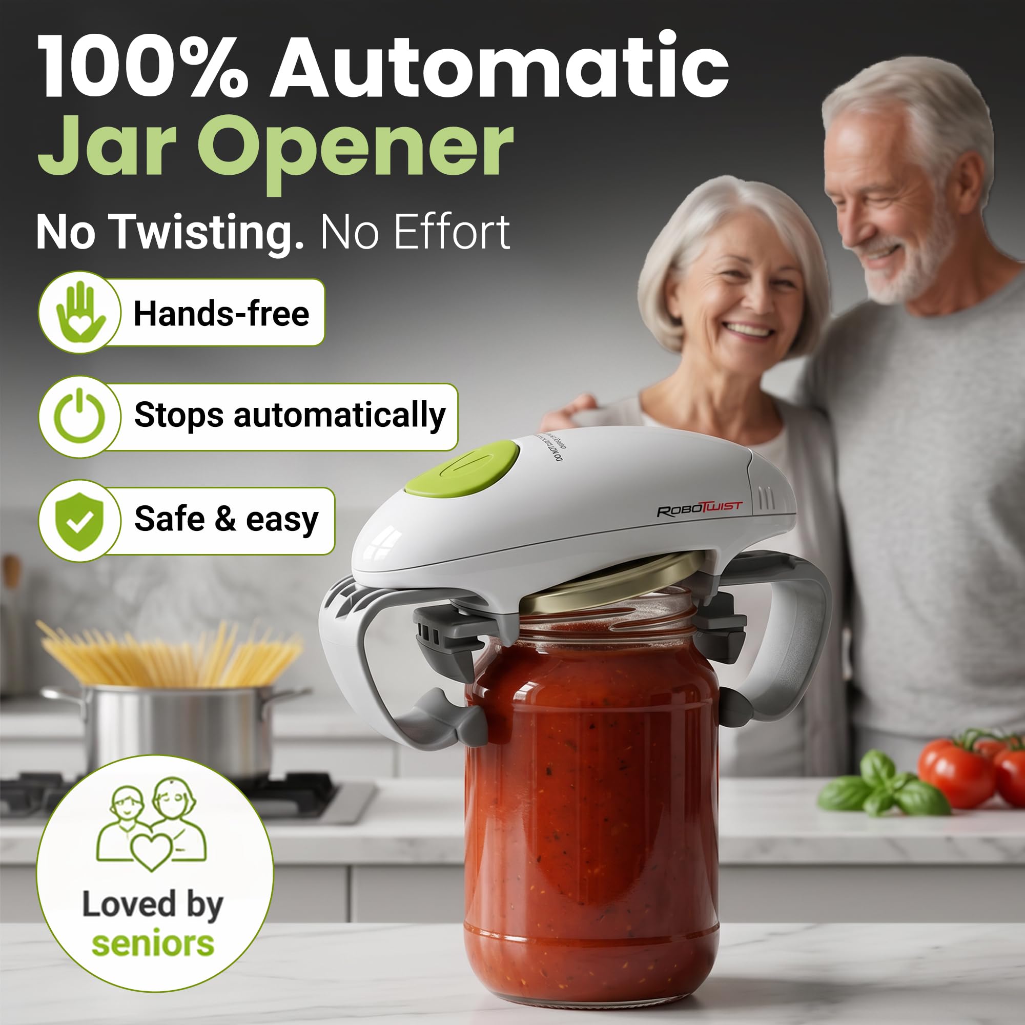 EMSON Robotwist Automatic Jar Opener Deluxe Model with Improved T by EMSON - Angle View 4