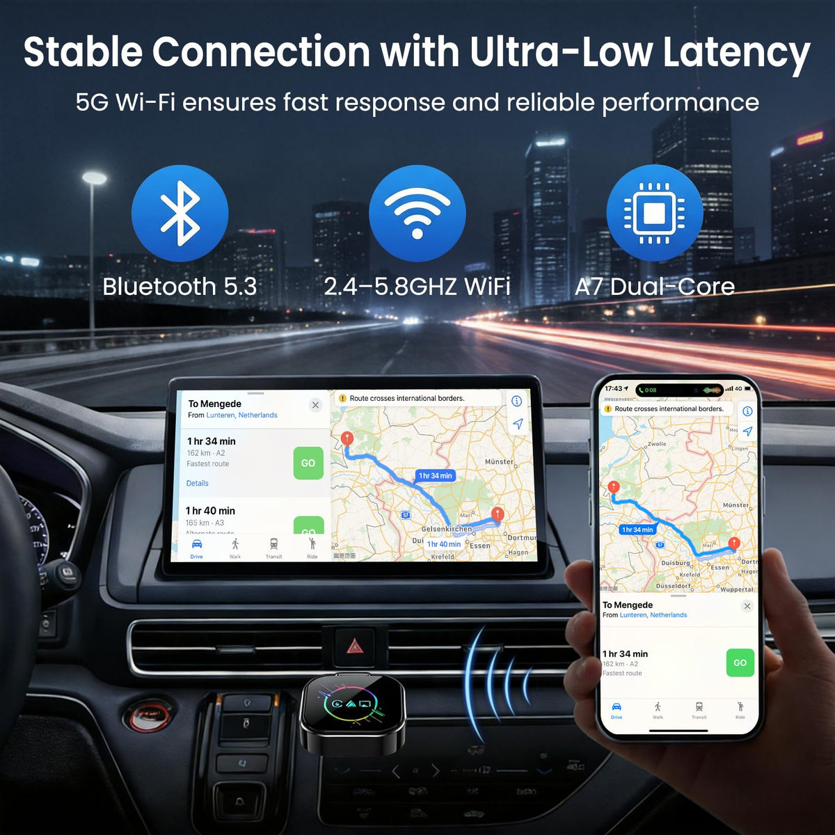 ELECROW 4 in 1 Wireless CarPlay Adapter for iPhone Android - ELECROW Official Imagery - 8