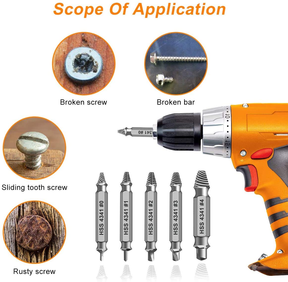 THOSAF Damaged Screw Extractor Set,Christmas Stocking Stuffers fo by THOSAF - Angle View 5