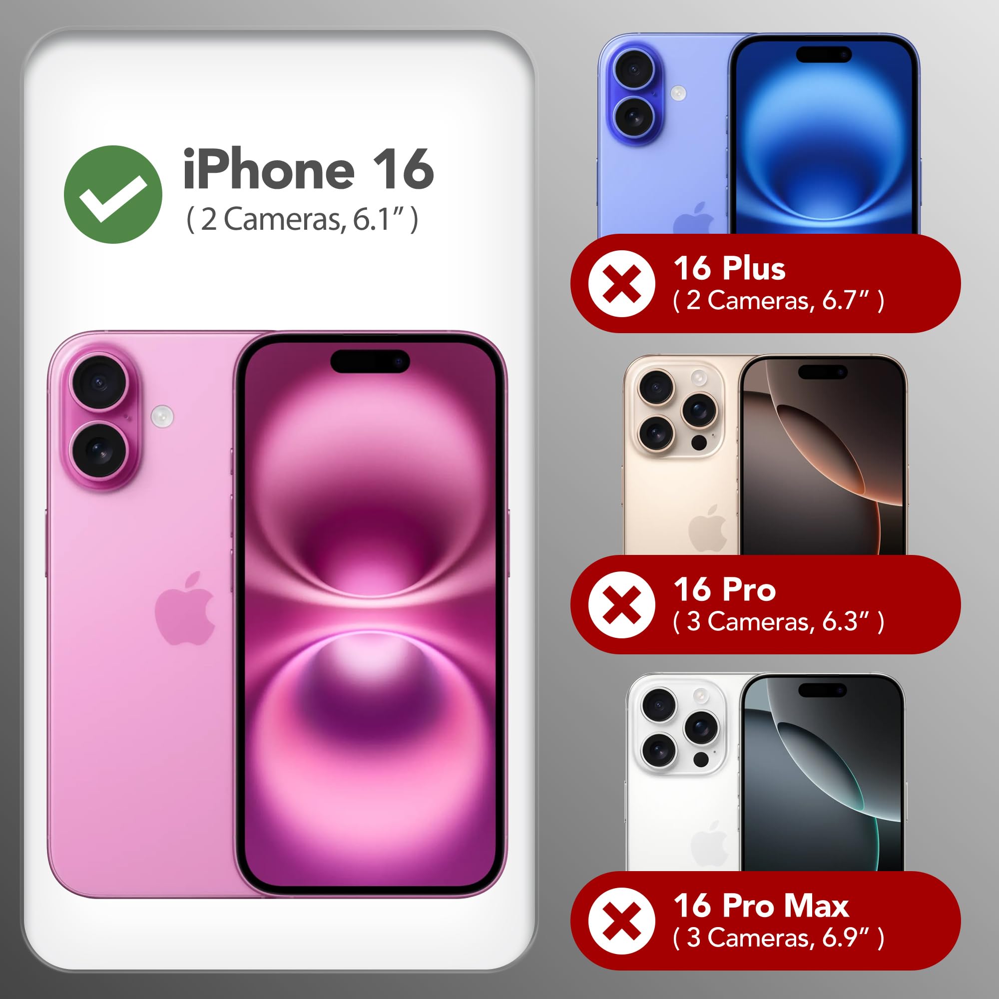 GONEZ Magnetic for iPhone 16 Case, Silicone Cover Chalk Pink - GONEZ Official Product View 9
