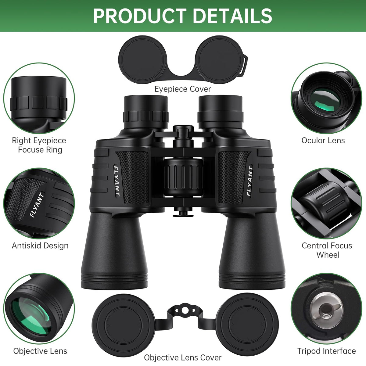 20x50 High Powered Binoculars for Adults Waterproof Compact - FLYANT Official Imagery - 3