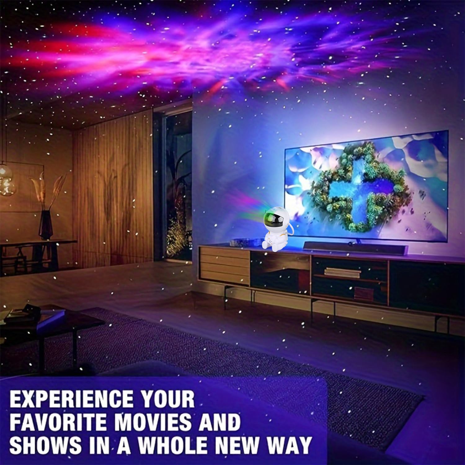 YXQUA Astronaut Galaxy Star Projector, Night Light for Kids, Original White - YXQUA Official Product View 3