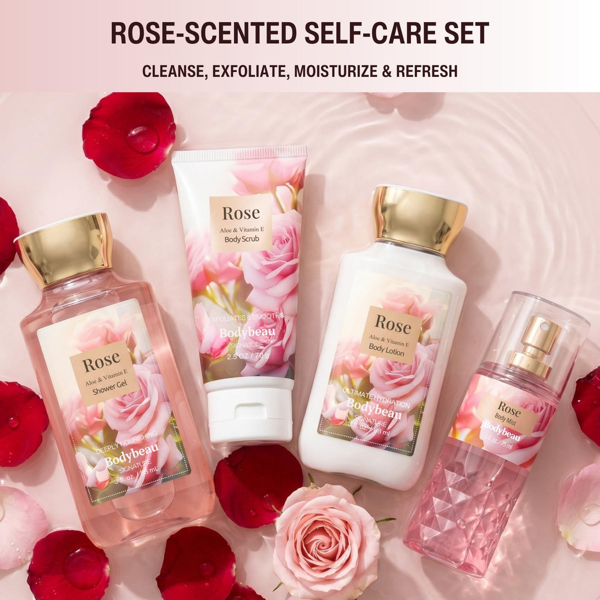 Rose Spa Gift Set For Women - Bodybeau Official Imagery - 3