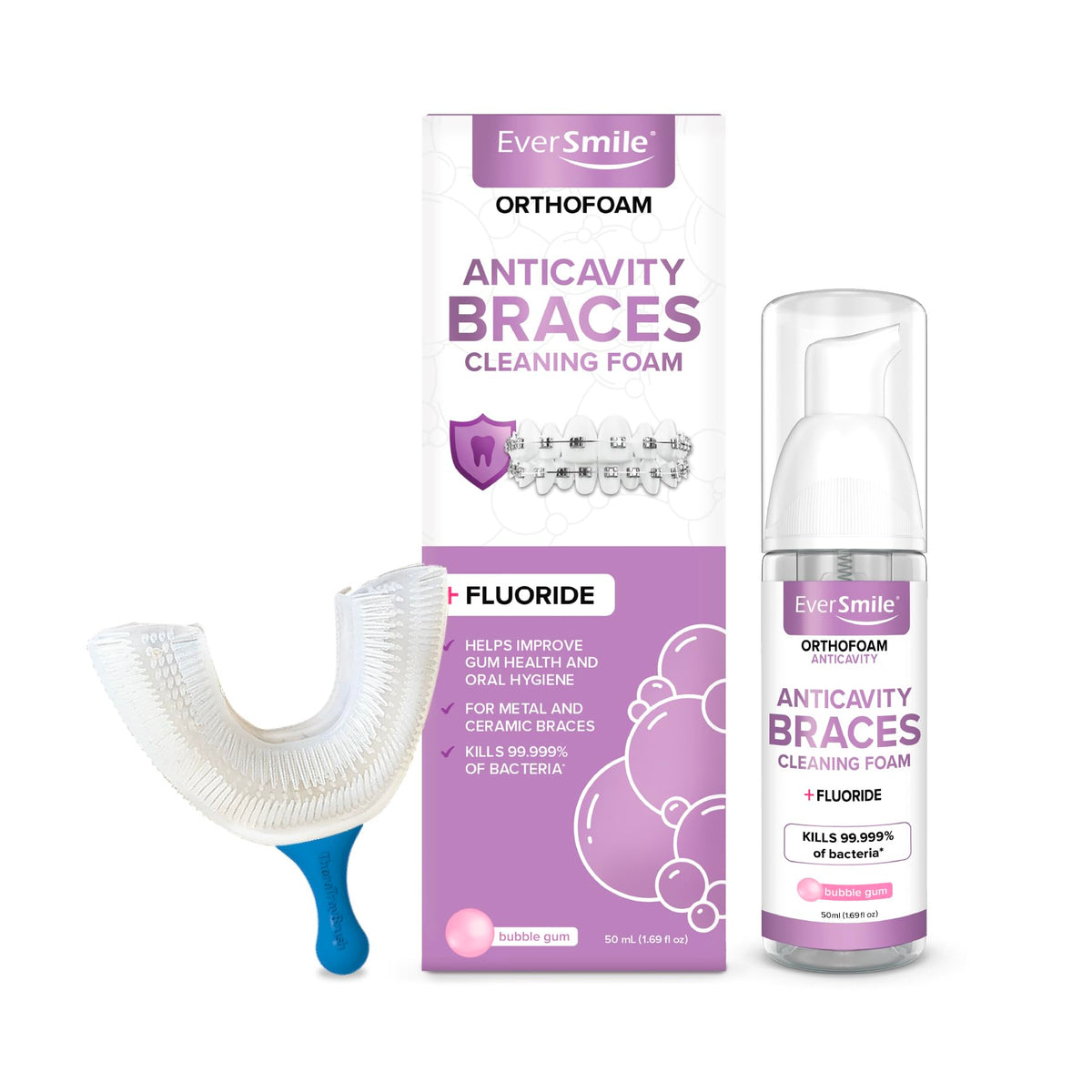 EverSmile Braces Care Bundle for Kids OrthoFoam Anticavity - EverSmile Official Imagery - 2